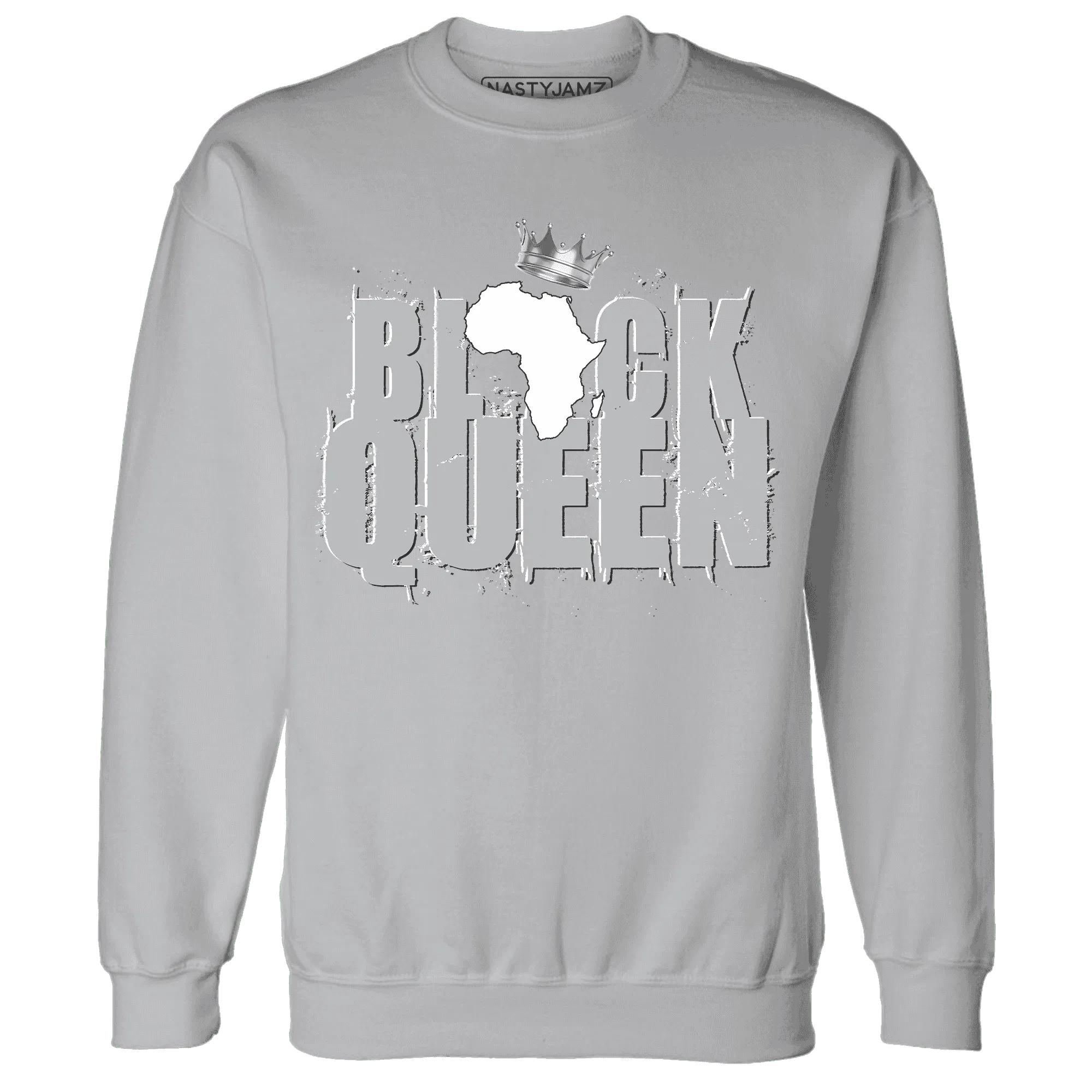 Wolf-Grey-1s-Sweatshirt-Match-Black-Queen-Crown