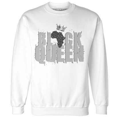 Cement-Grey-3s-Sweatshirt-Match-Black-Queen-Crown