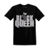Cement-Grey-3s-T-Shirt-Match-Black-Queen-Crown