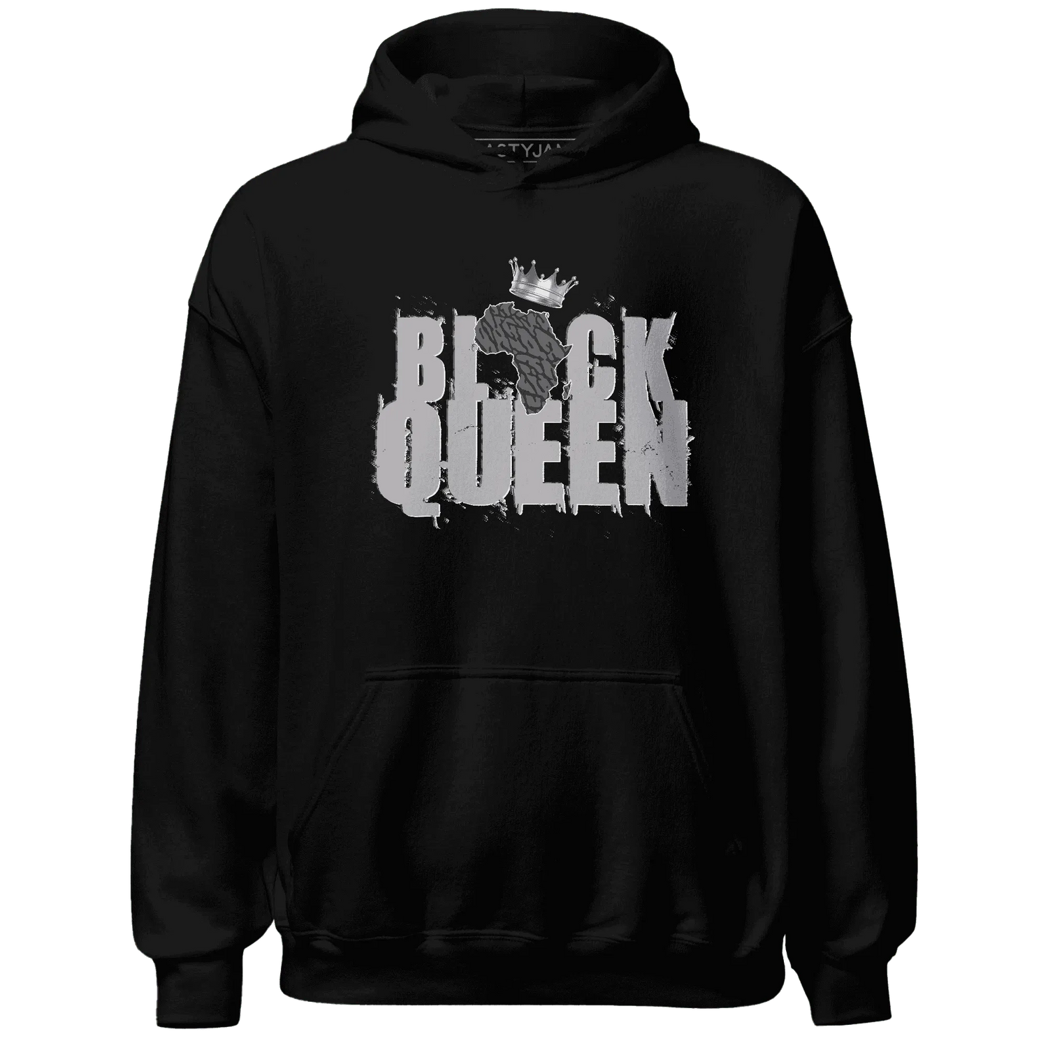 Cement-Grey-3s-Hoodie-Match-Black-Queen-Crown