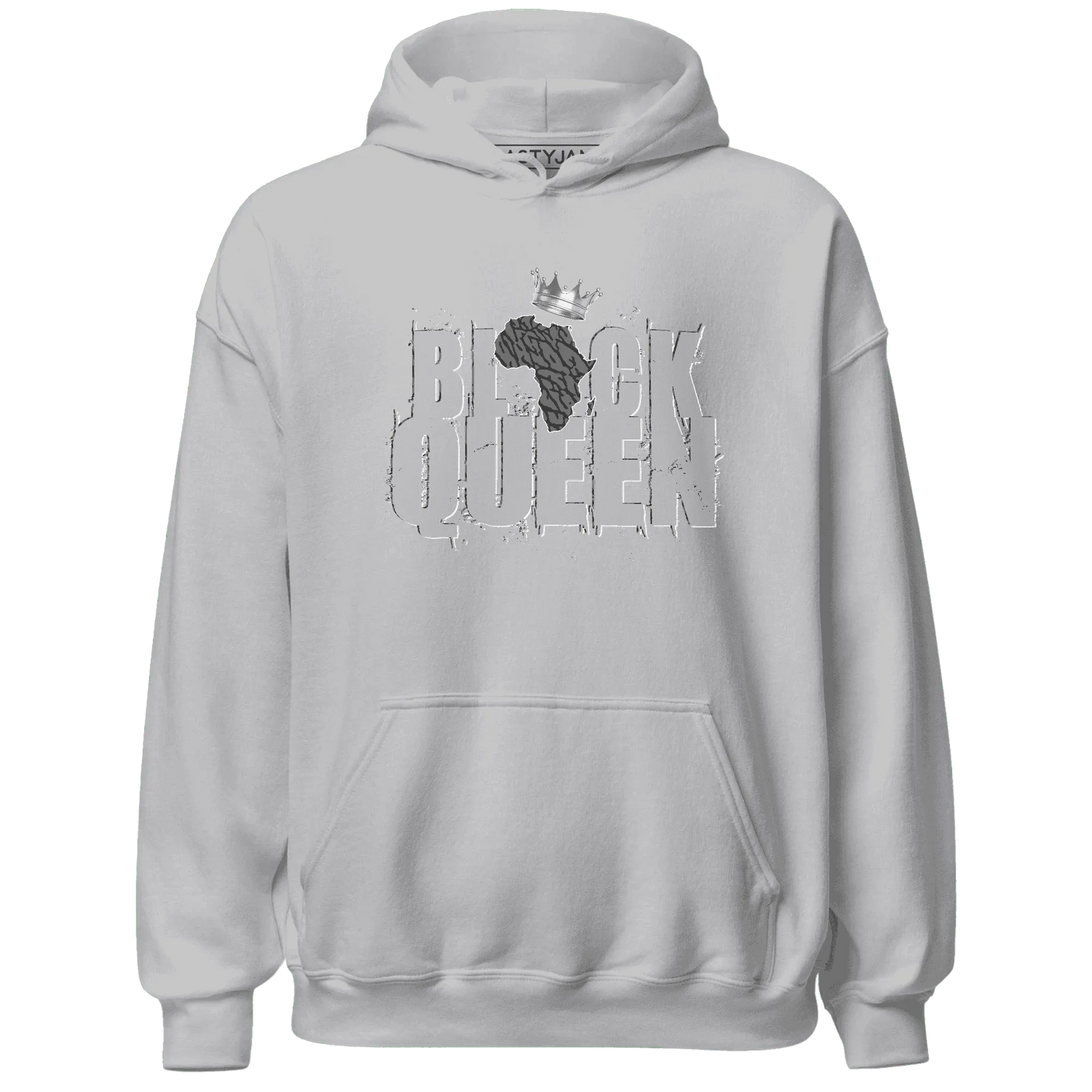 Cement-Grey-3s-Hoodie-Match-Black-Queen-Crown