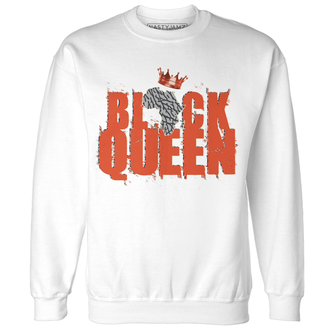 Georgia Peach 3s Sweatshirt Match Black Queen Crown - NastyJamz