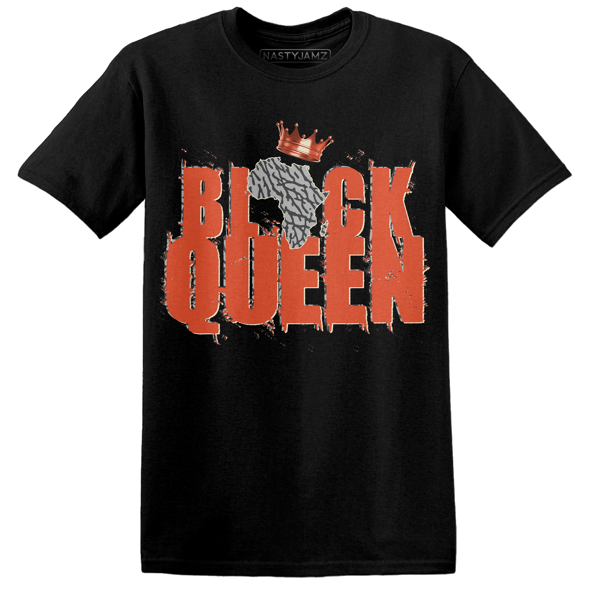 Georgia Peach 3s T Shirt Match Black Queen Crown - NastyJamz