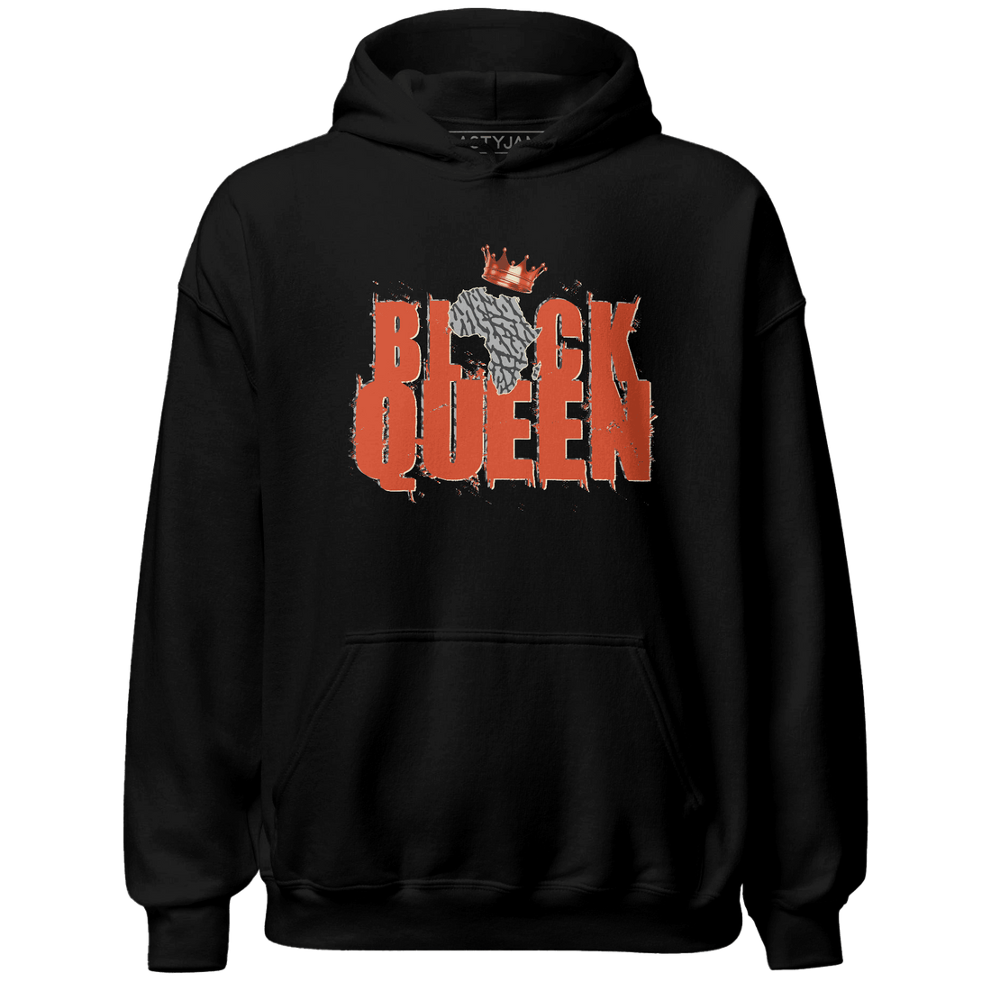 Georgia Peach 3s Hoodie Match Black Queen Crown - NastyJamz