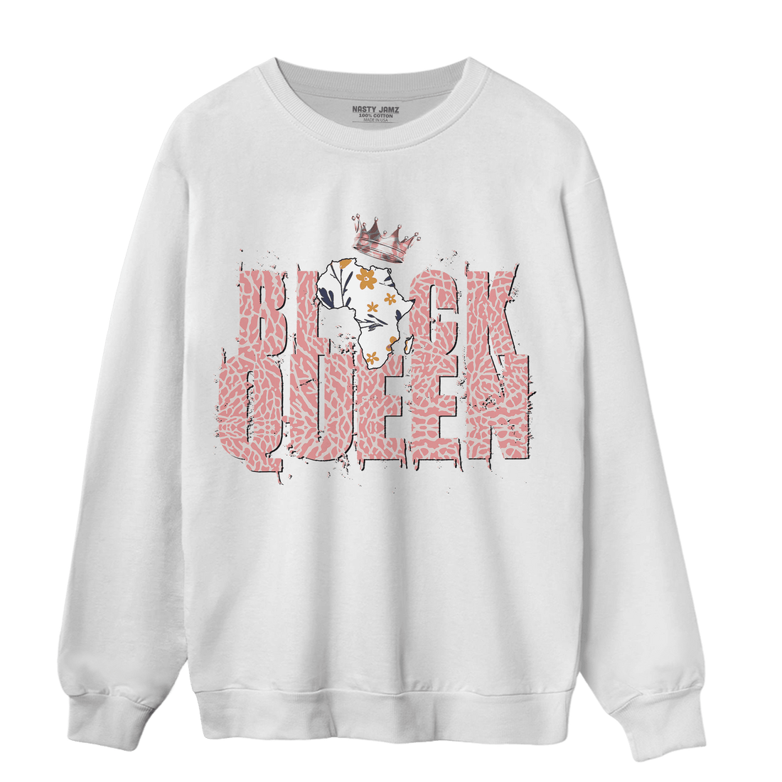 Red Stardust 3s Sweatshirt Match Black Queen Crown - NastyJamz