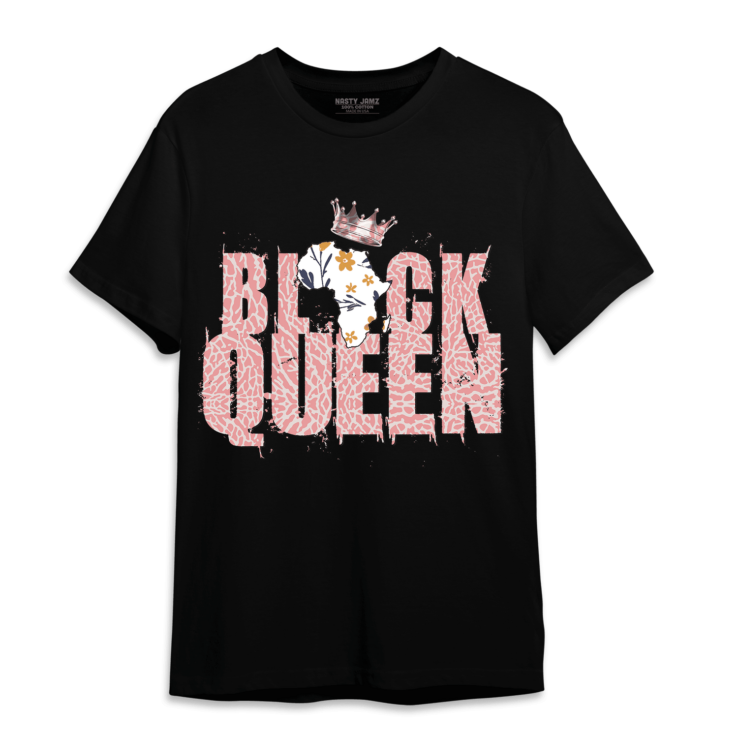 Red Stardust 3s T Shirt Match Black Queen Crown - NastyJamz