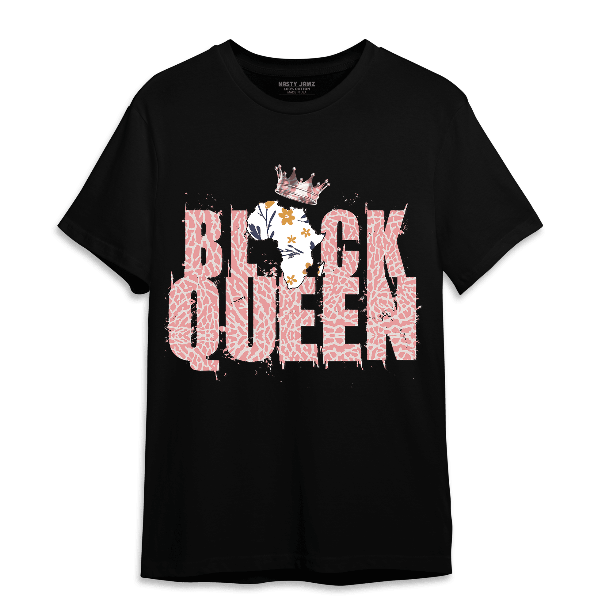 Red Stardust 3s T Shirt Match Black Queen Crown - NastyJamz