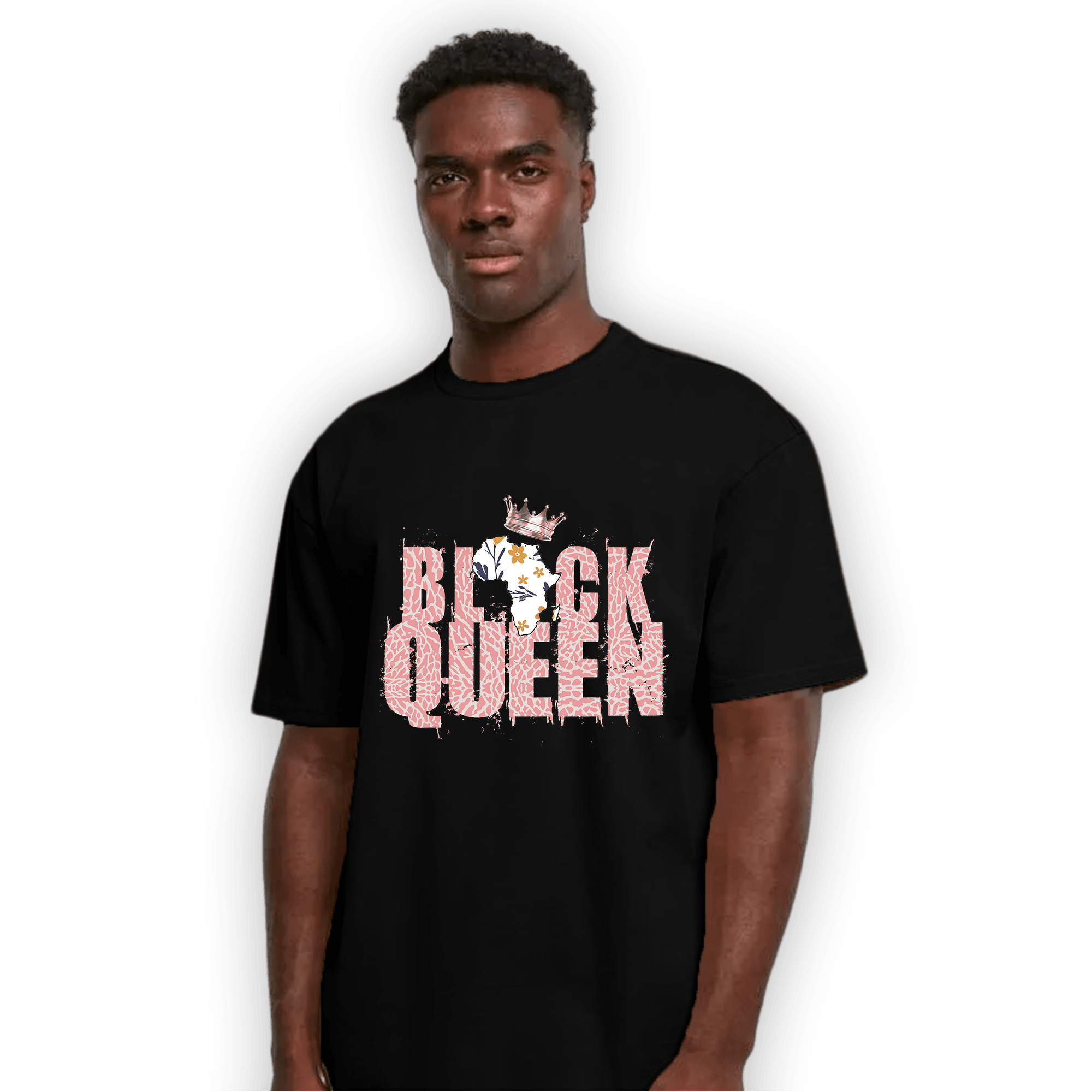 Red Stardust 3s T Shirt Match Black Queen Crown - NastyJamz