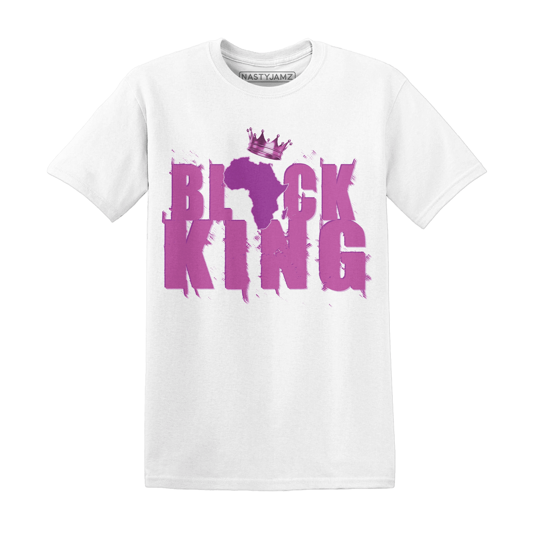 GS Hyper Violet 4s T Shirt Match Black Queen Crown - NastyJamz