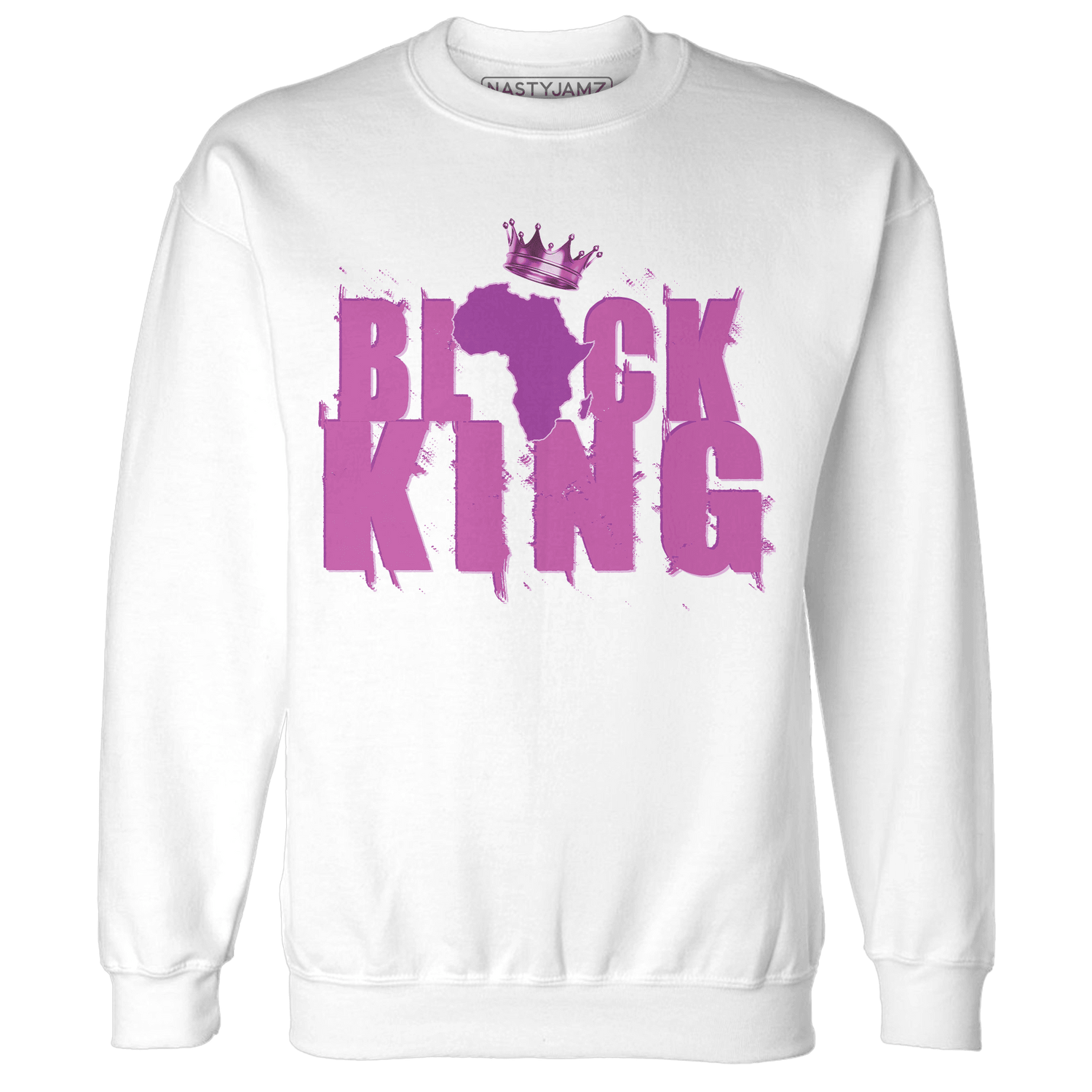 GS Hyper Violet 4s Sweatshirt Match Black Queen Crown - NastyJamz