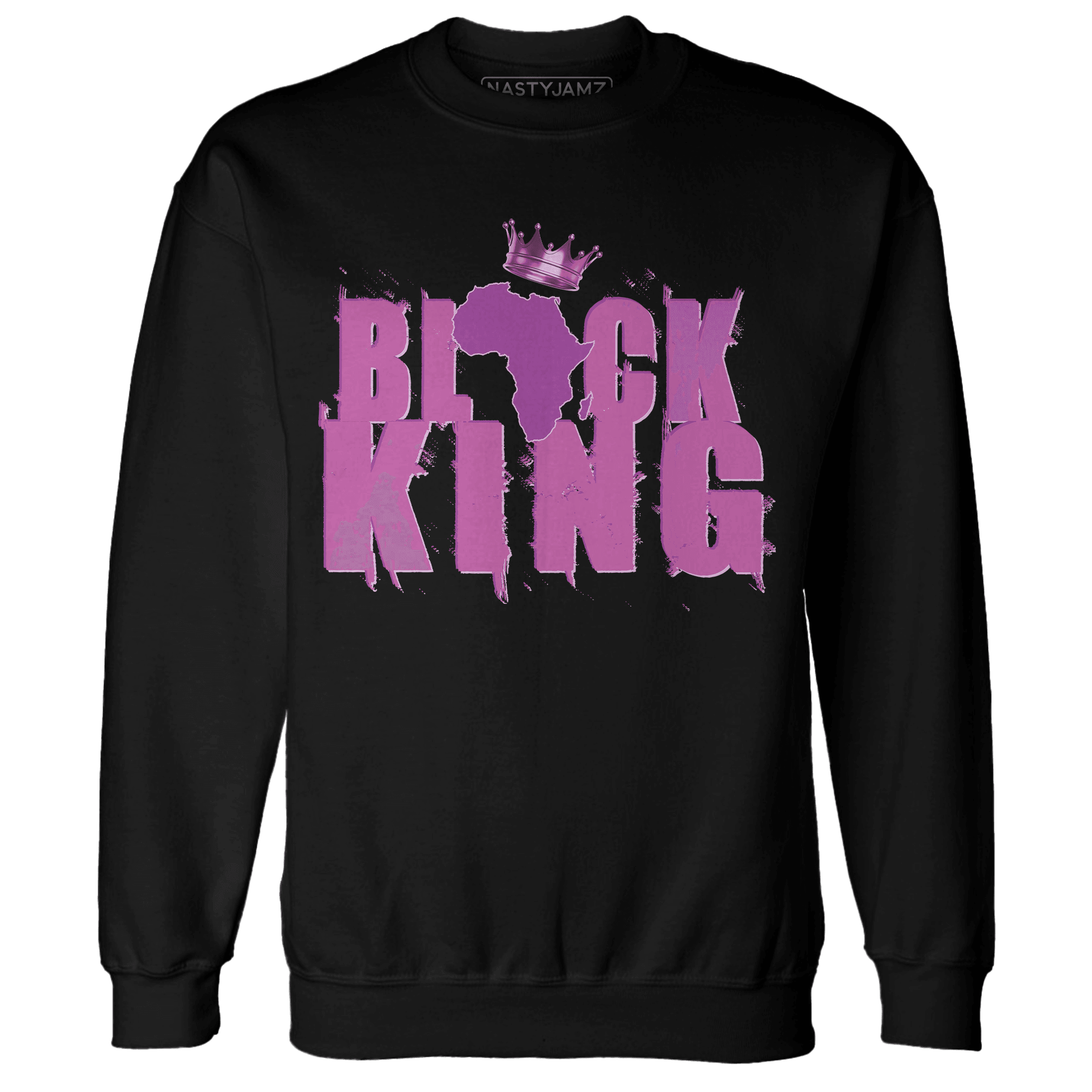 GS Hyper Violet 4s Sweatshirt Match Black Queen Crown - NastyJamz