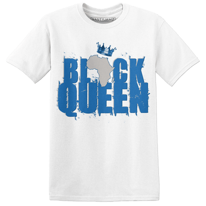 Industrial Blue 4s T Shirt Match Black Queen Crown - NastyJamz