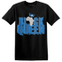 Industrial Blue 4s T Shirt Match Black Queen Crown - NastyJamz