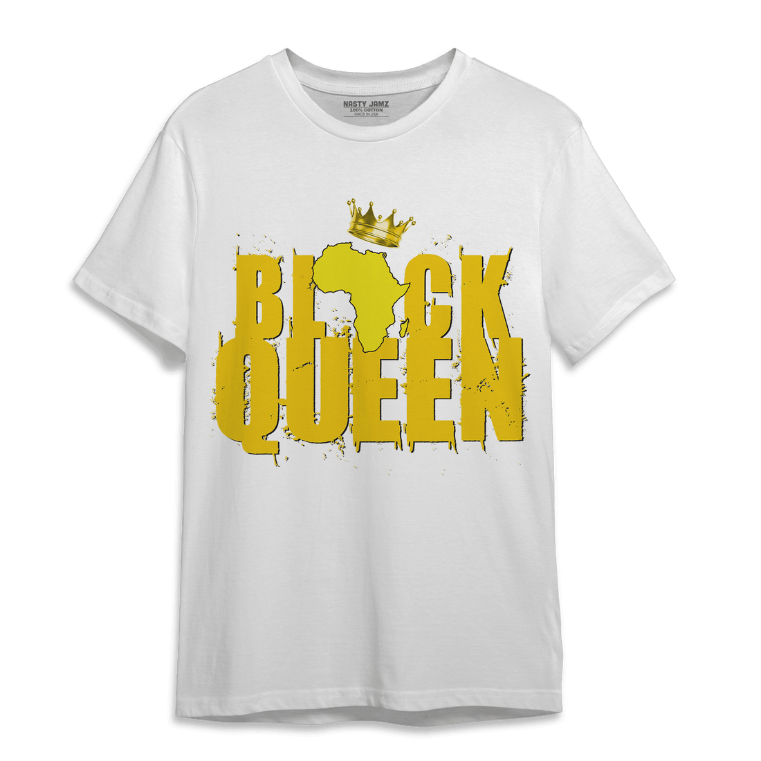 Vivid Sulfur 4s T Shirt Match Black Queen Crown - NastyJamz