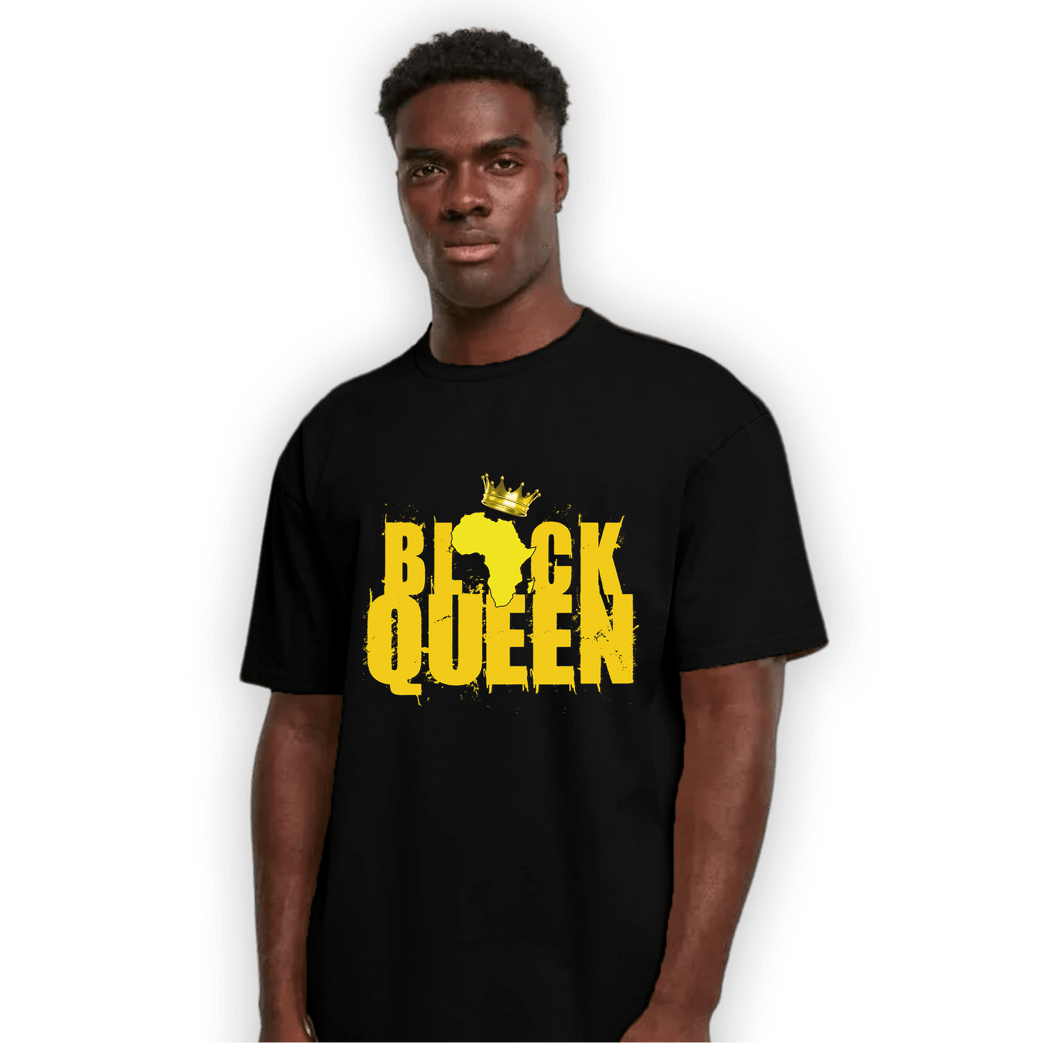 Vivid Sulfur 4s T Shirt Match Black Queen Crown - NastyJamz