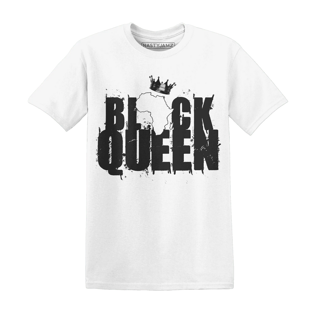 White-Thunder-4s-T-Shirt-Match-Black-Queen-Crown