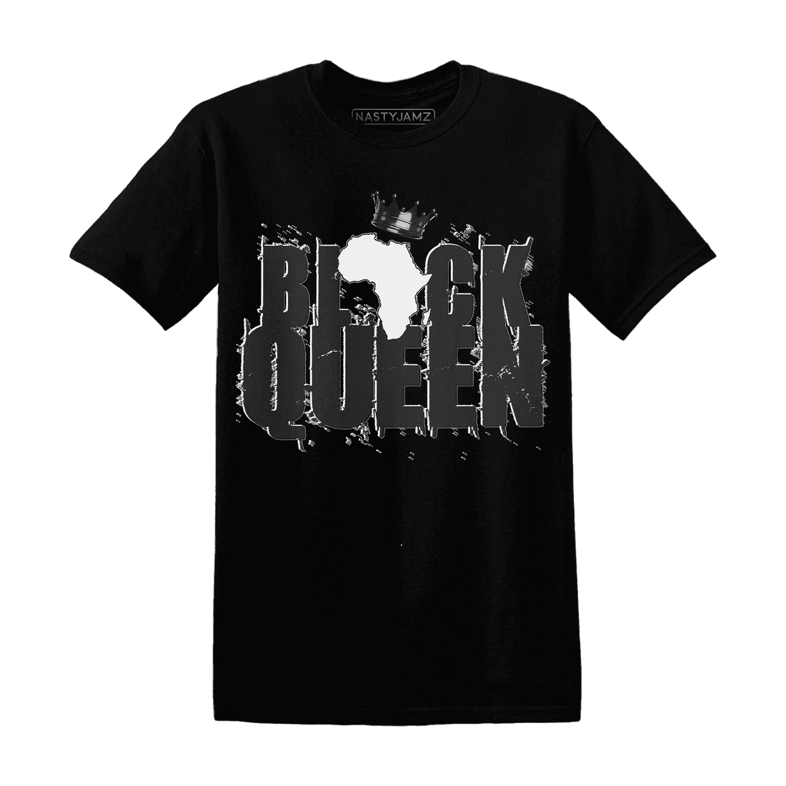 White-Thunder-4s-T-Shirt-Match-Black-Queen-Crown