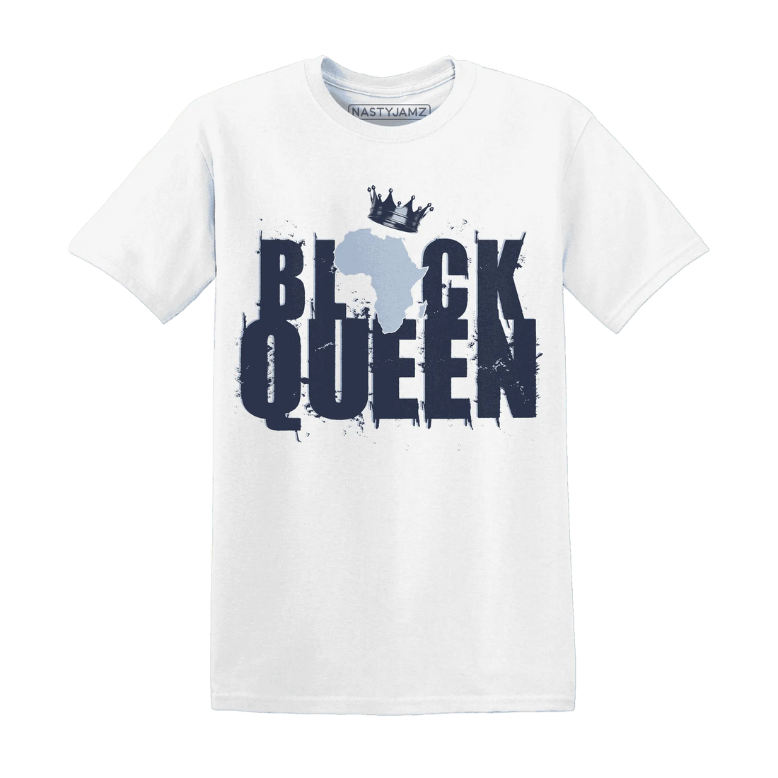 White-Navy-6s-T-Shirt-Match-Black-Queen-Crown
