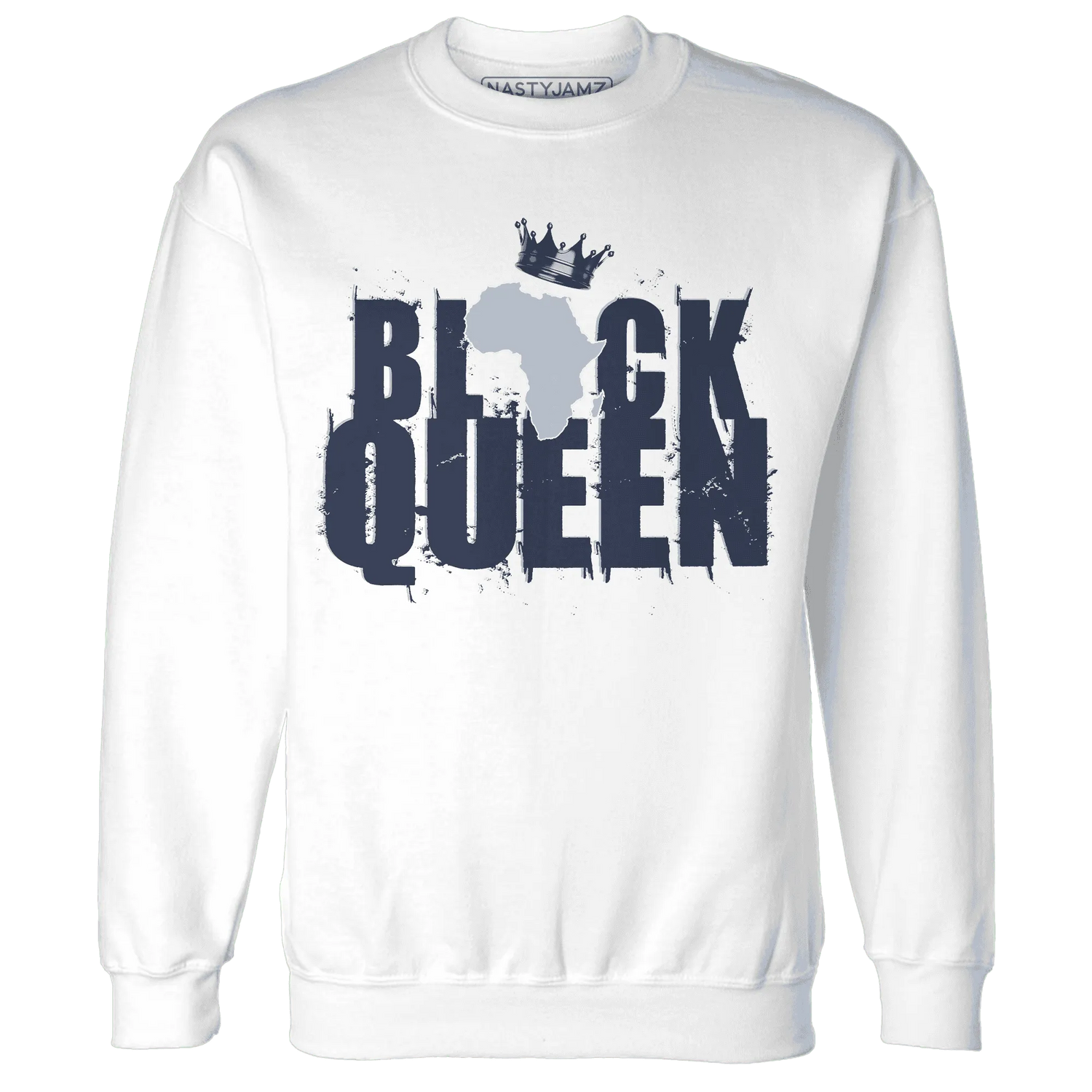 White-Navy-6s-Sweatshirt-Match-Black-Queen-Crown