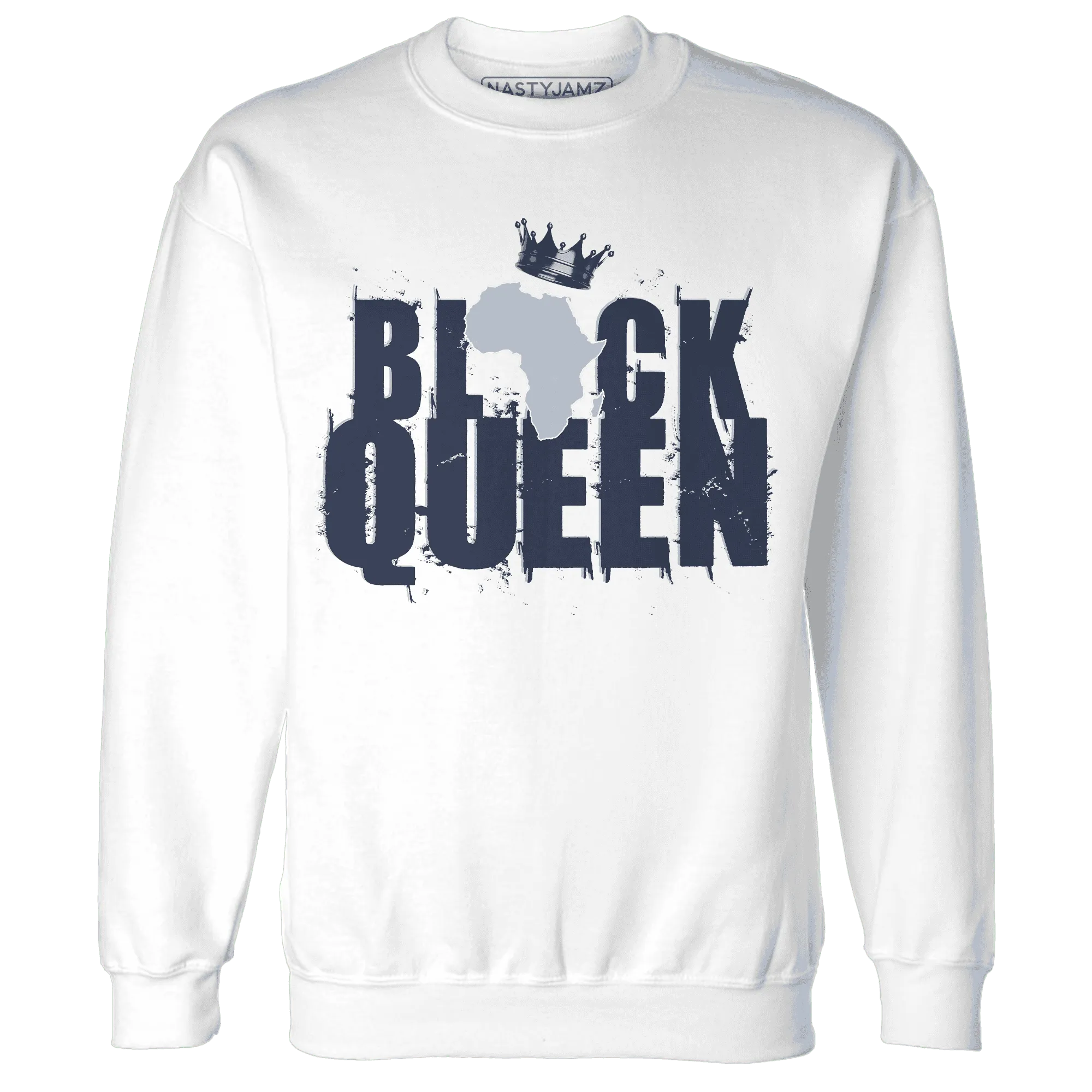 White-Navy-6s-Sweatshirt-Match-Black-Queen-Crown