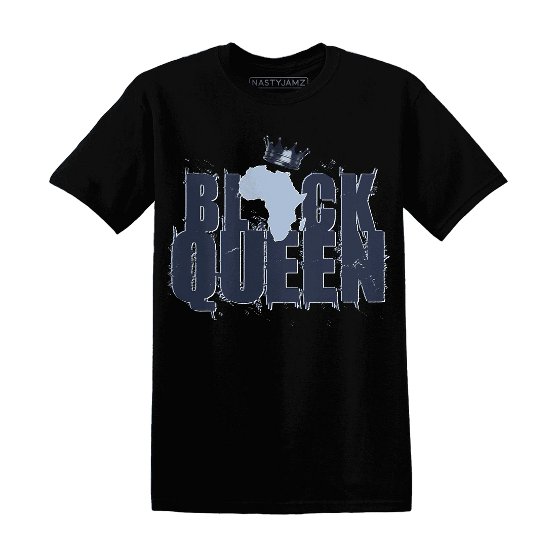 White-Navy-6s-T-Shirt-Match-Black-Queen-Crown