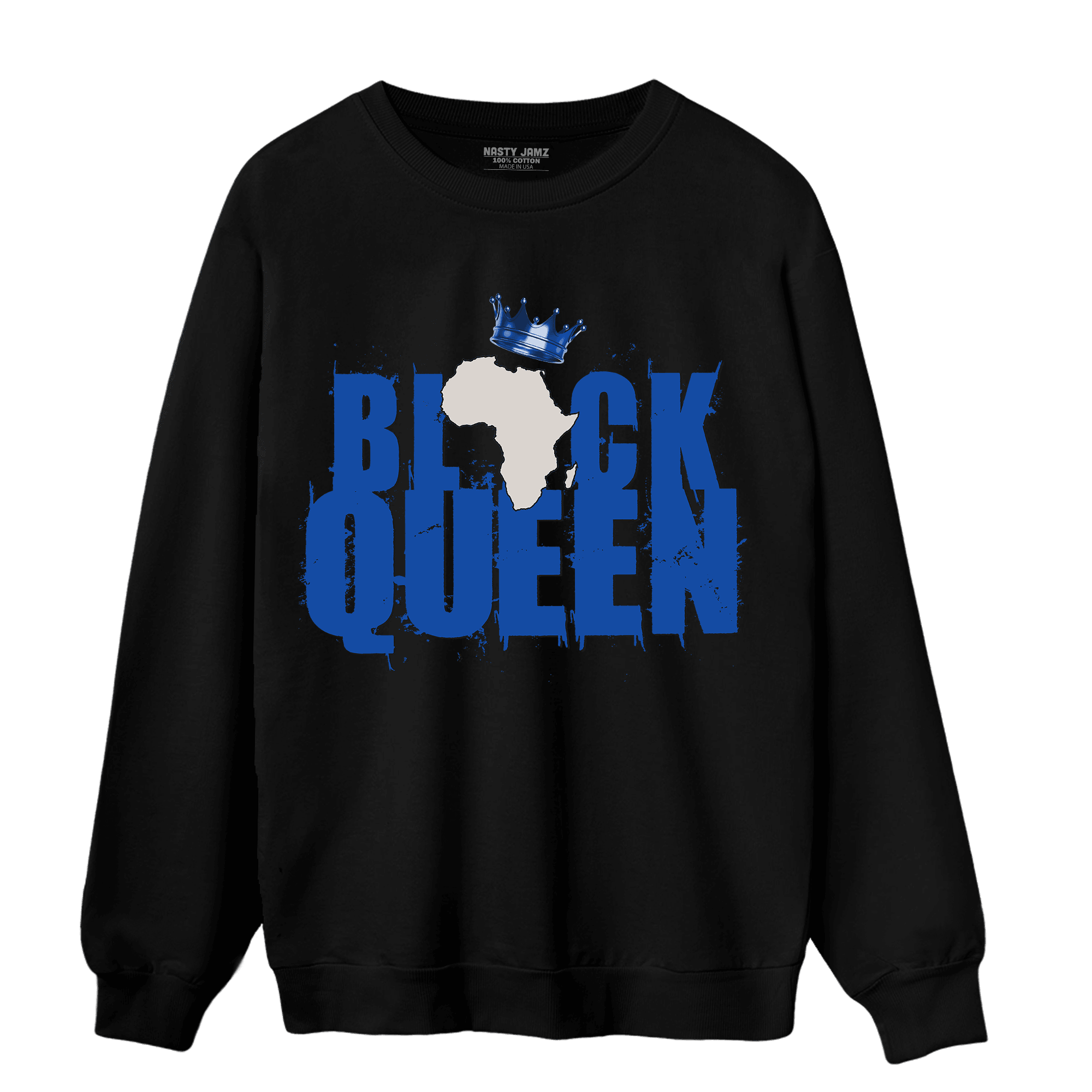 Air Max 1 86 Royal Sweatshirt Match Black Queen Crown - NastyJamz