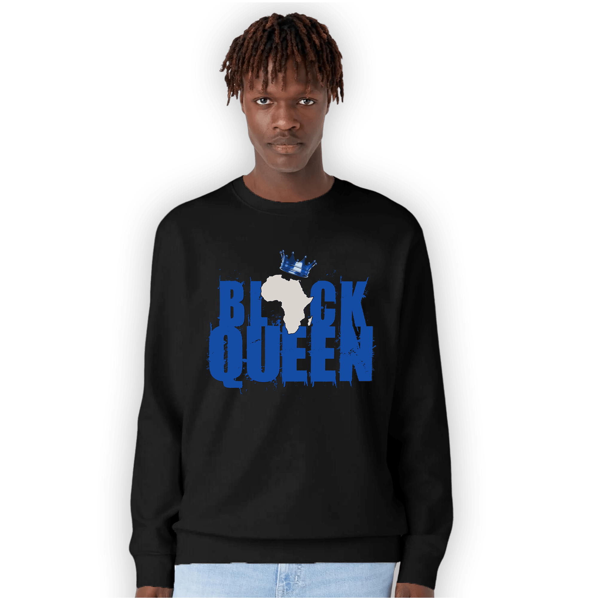 Air Max 1 86 Royal Sweatshirt Match Black Queen Crown - NastyJamz