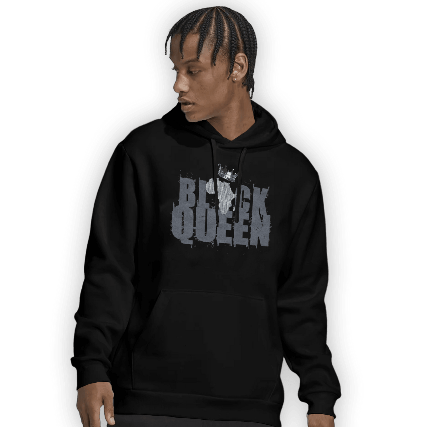 Air Max 90 Iron Grey Hoodie Match Black Queen Crown - NastyJamz