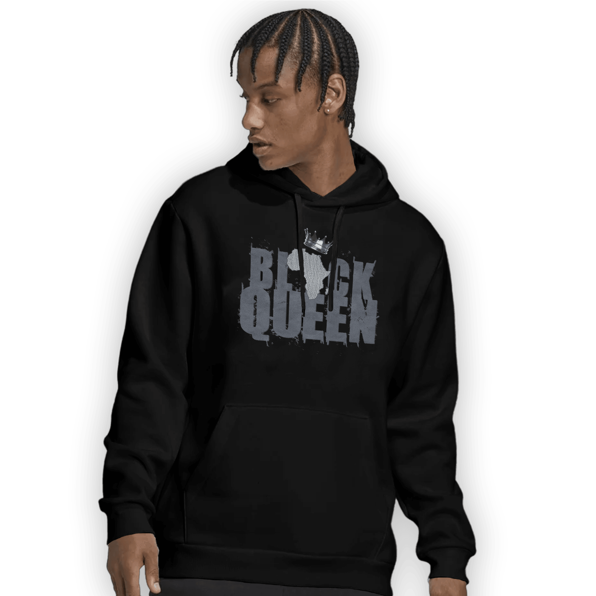 Air Max 90 Iron Grey Hoodie Match Black Queen Crown - NastyJamz