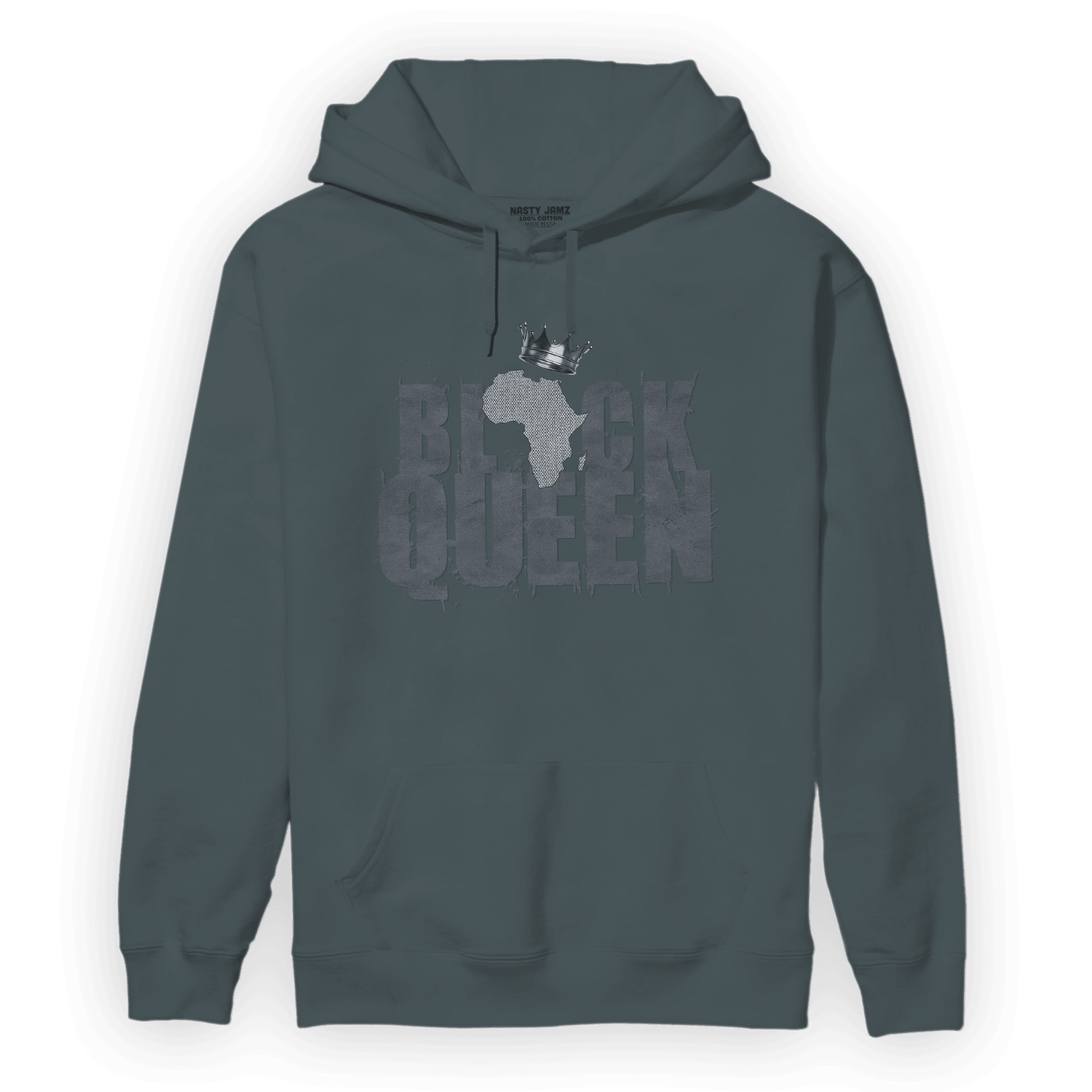 Air Max 90 Iron Grey Hoodie Match Black Queen Crown - NastyJamz