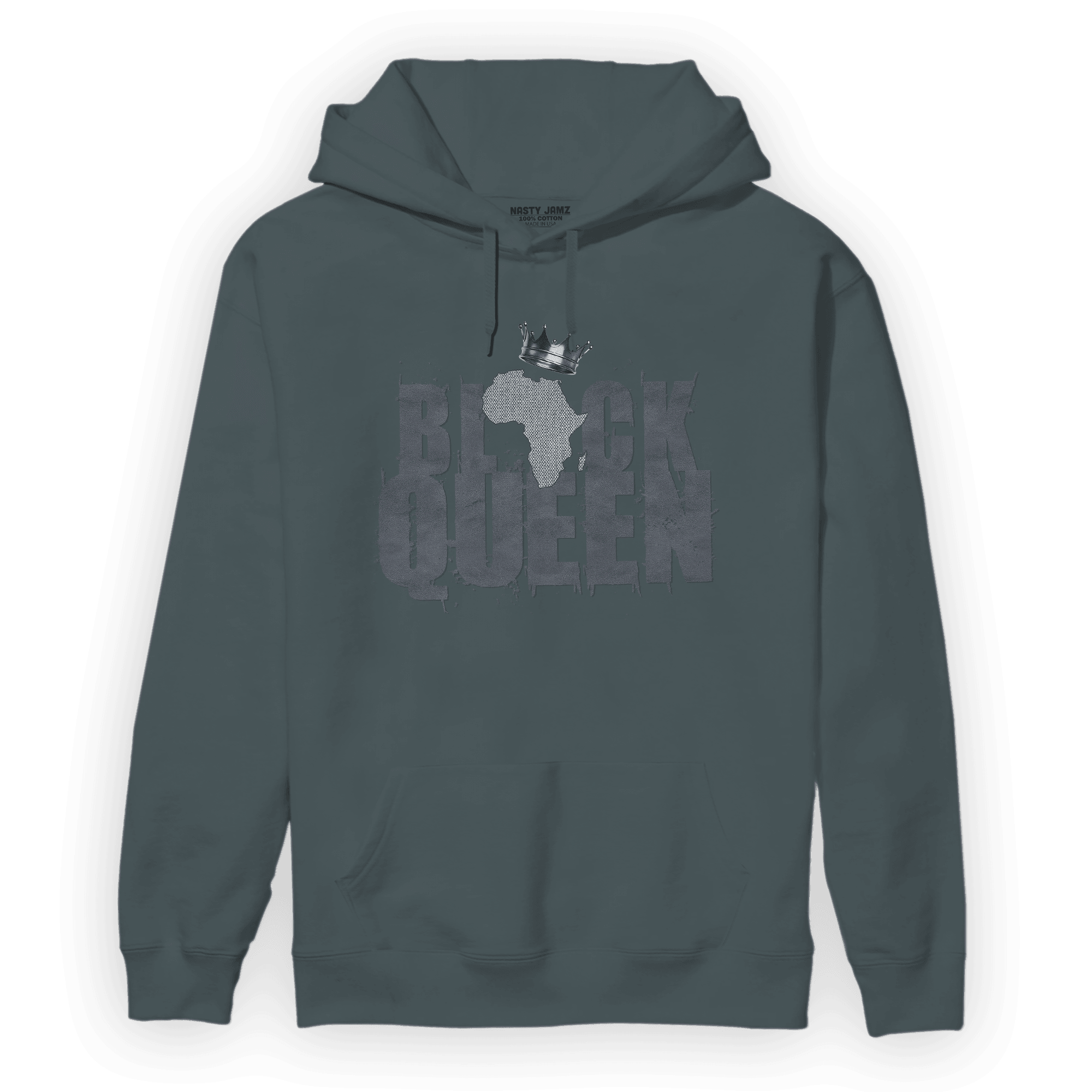 Air Max 90 Iron Grey Hoodie Match Black Queen Crown - NastyJamz