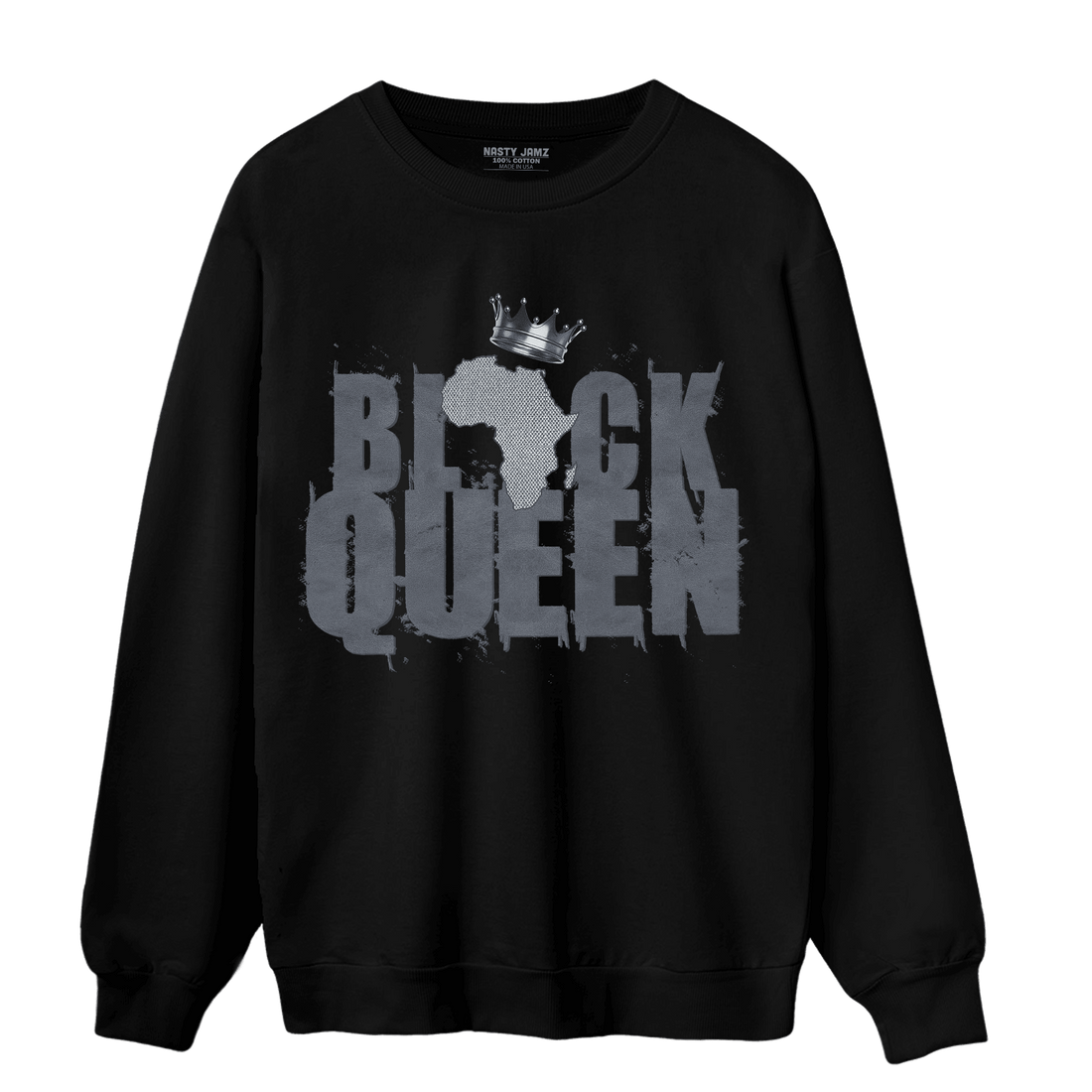 Air Max 90 Iron Grey Sweatshirt Match Black Queen Crown - NastyJamz