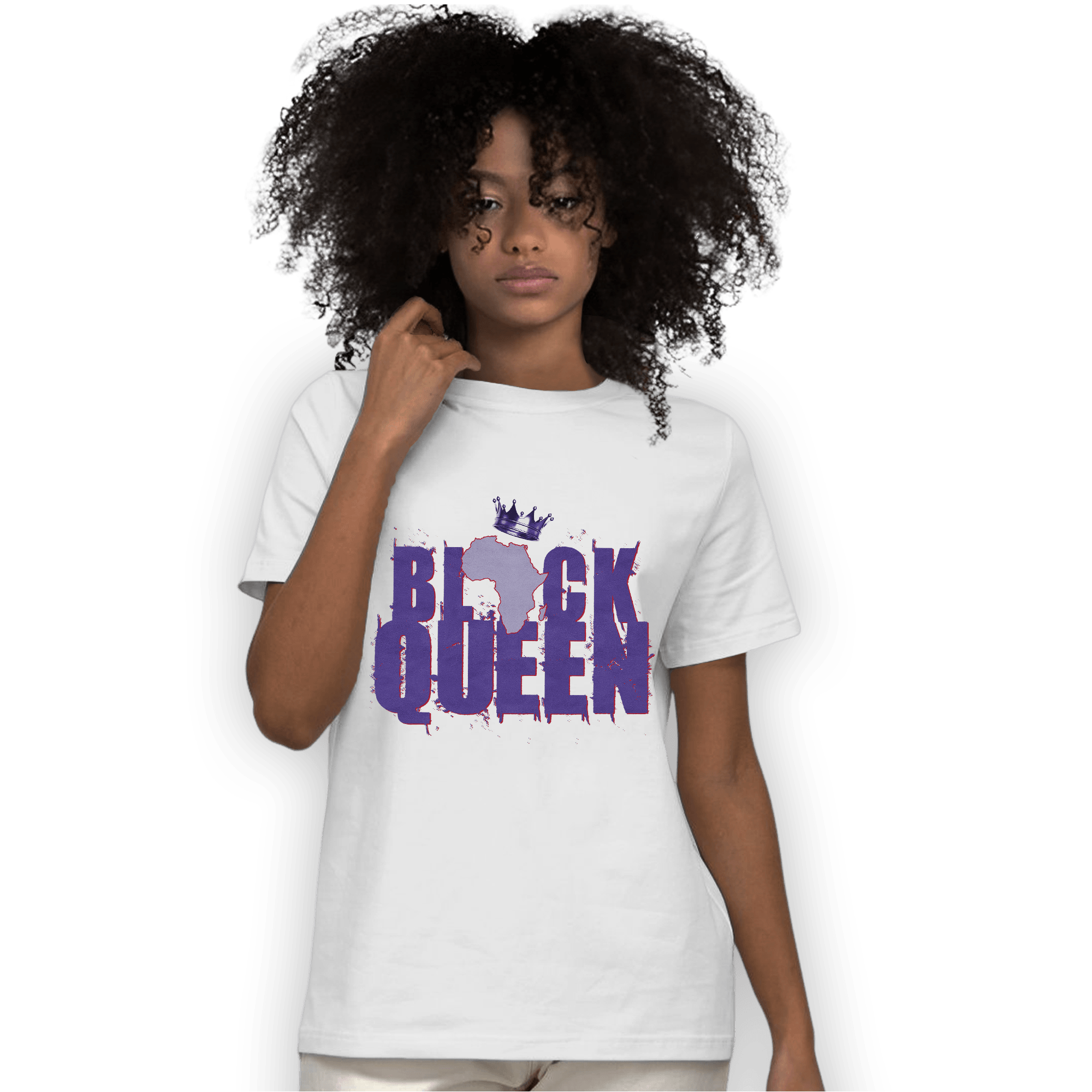 Dunk Low Plum T Shirt Match Black Queen Crown - NastyJamz