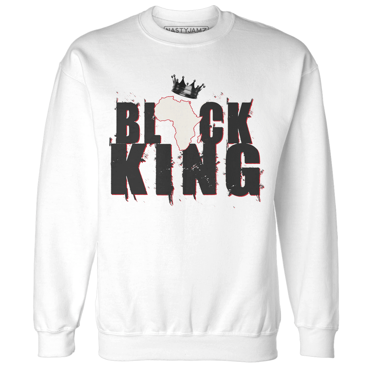 Jumman Jack University Red Sweatshirt Match Black Queen Crown - NastyJamz