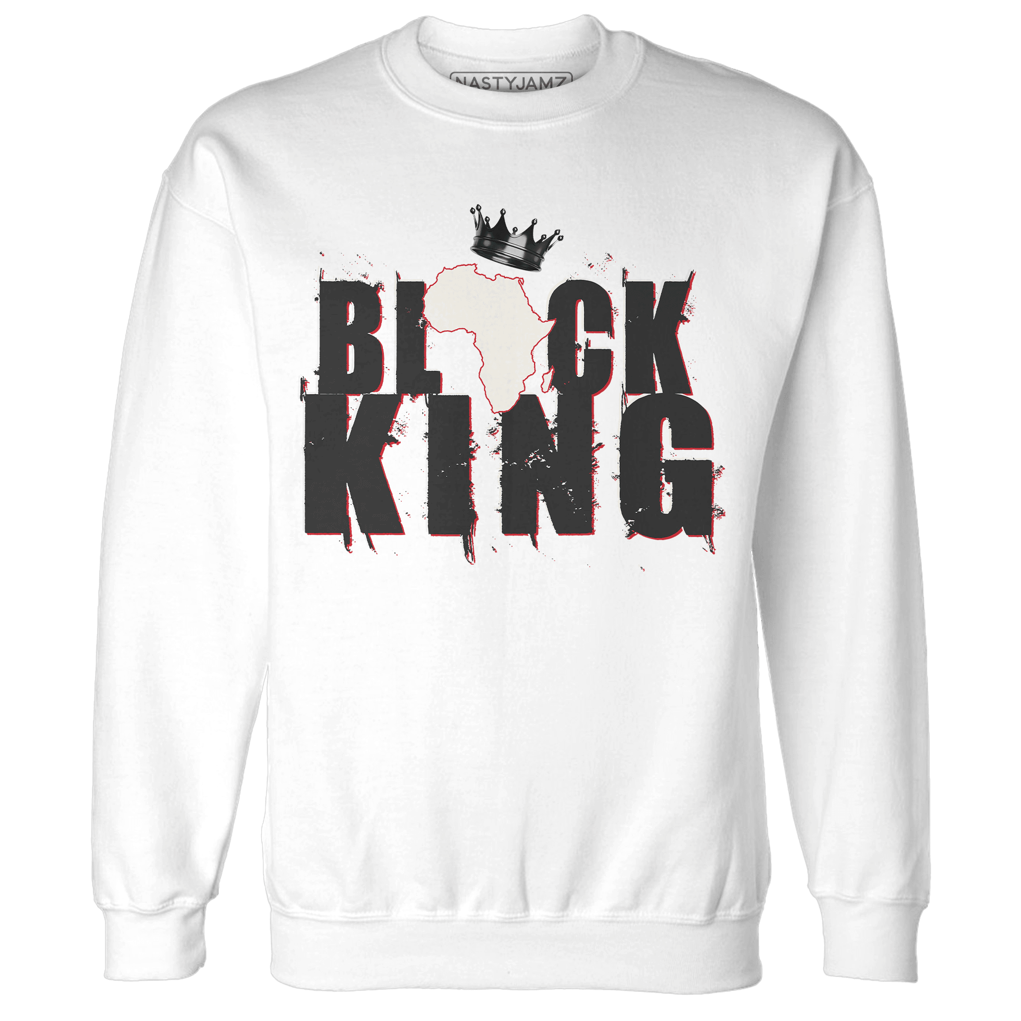 Jumman Jack University Red Sweatshirt Match Black Queen Crown - NastyJamz