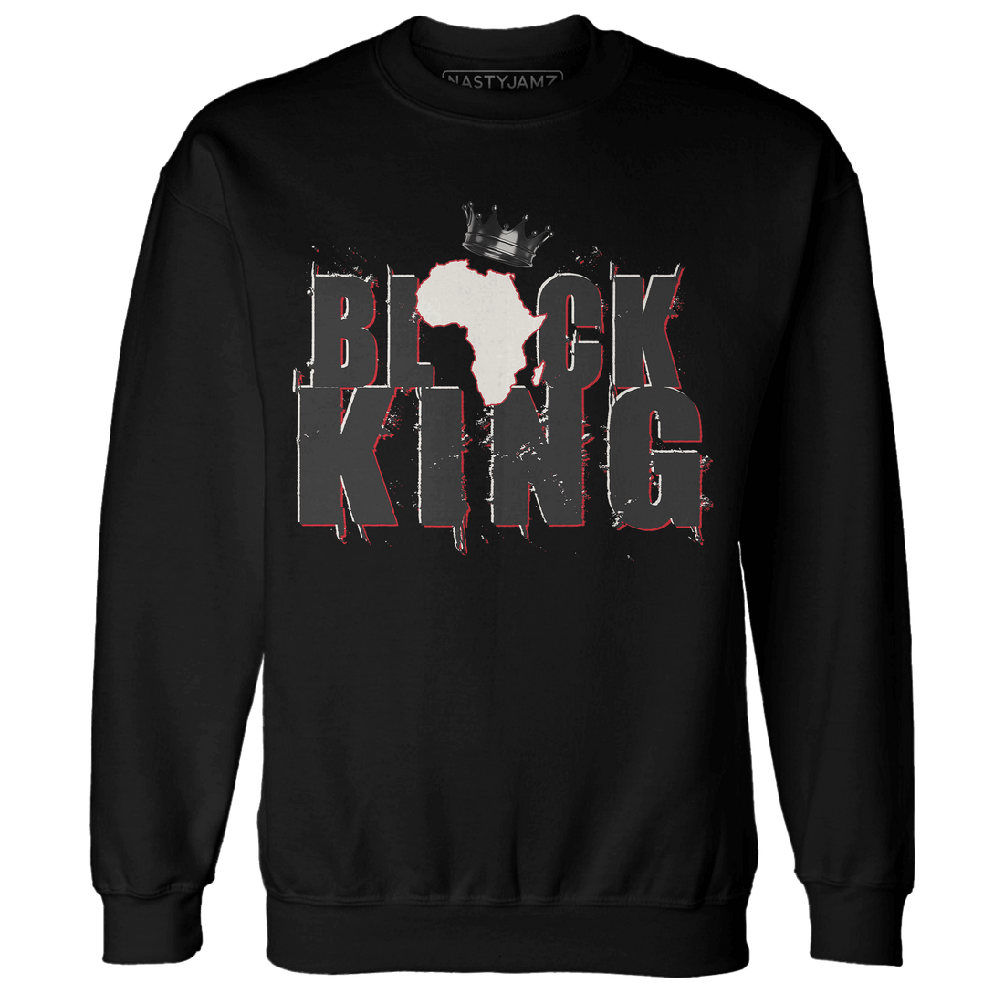 Jumman Jack University Red Sweatshirt Match Black Queen Crown - NastyJamz
