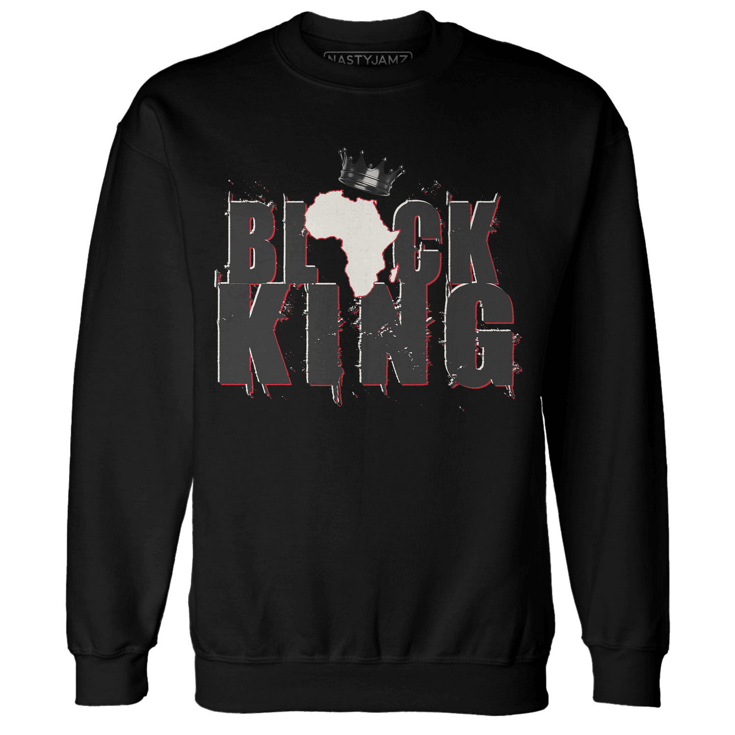 Jumman Jack University Red Sweatshirt Match Black Queen Crown - NastyJamz