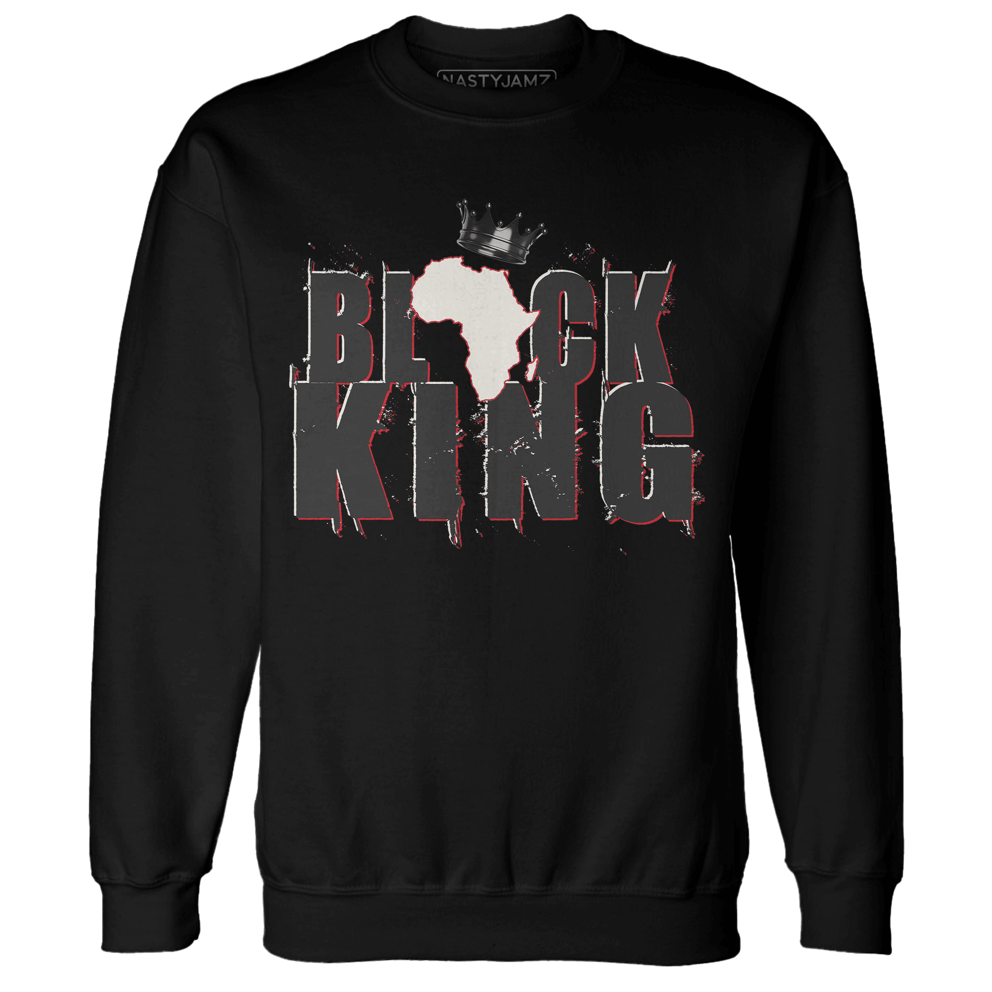 Jumman Jack University Red Sweatshirt Match Black Queen Crown - NastyJamz
