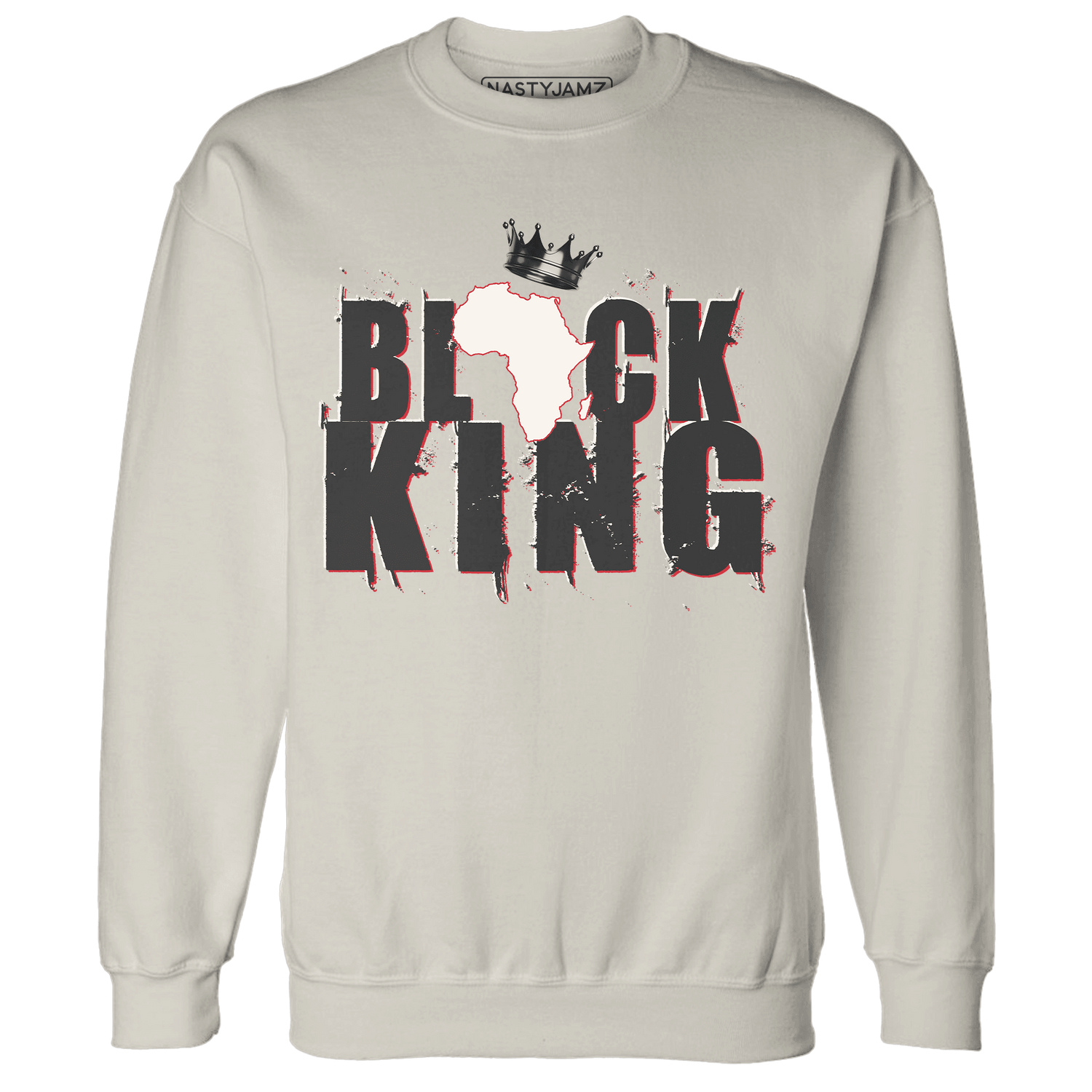 Jumman Jack University Red Sweatshirt Match Black Queen Crown - NastyJamz