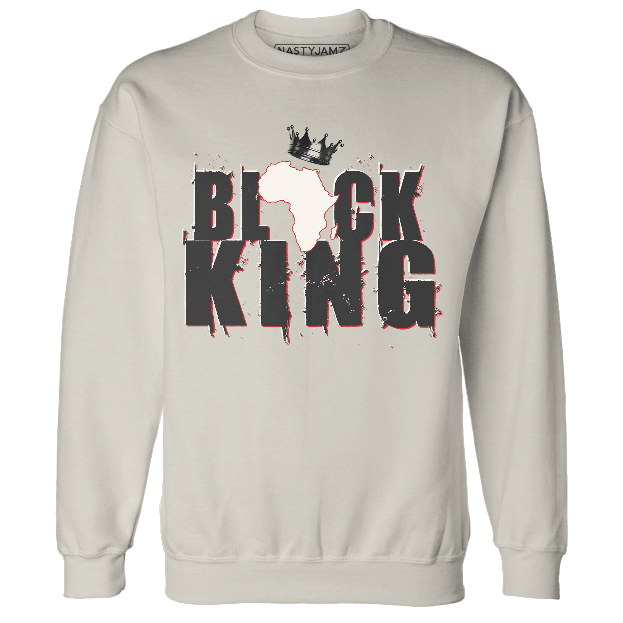 Jumman Jack University Red Sweatshirt Match Black Queen Crown - NastyJamz