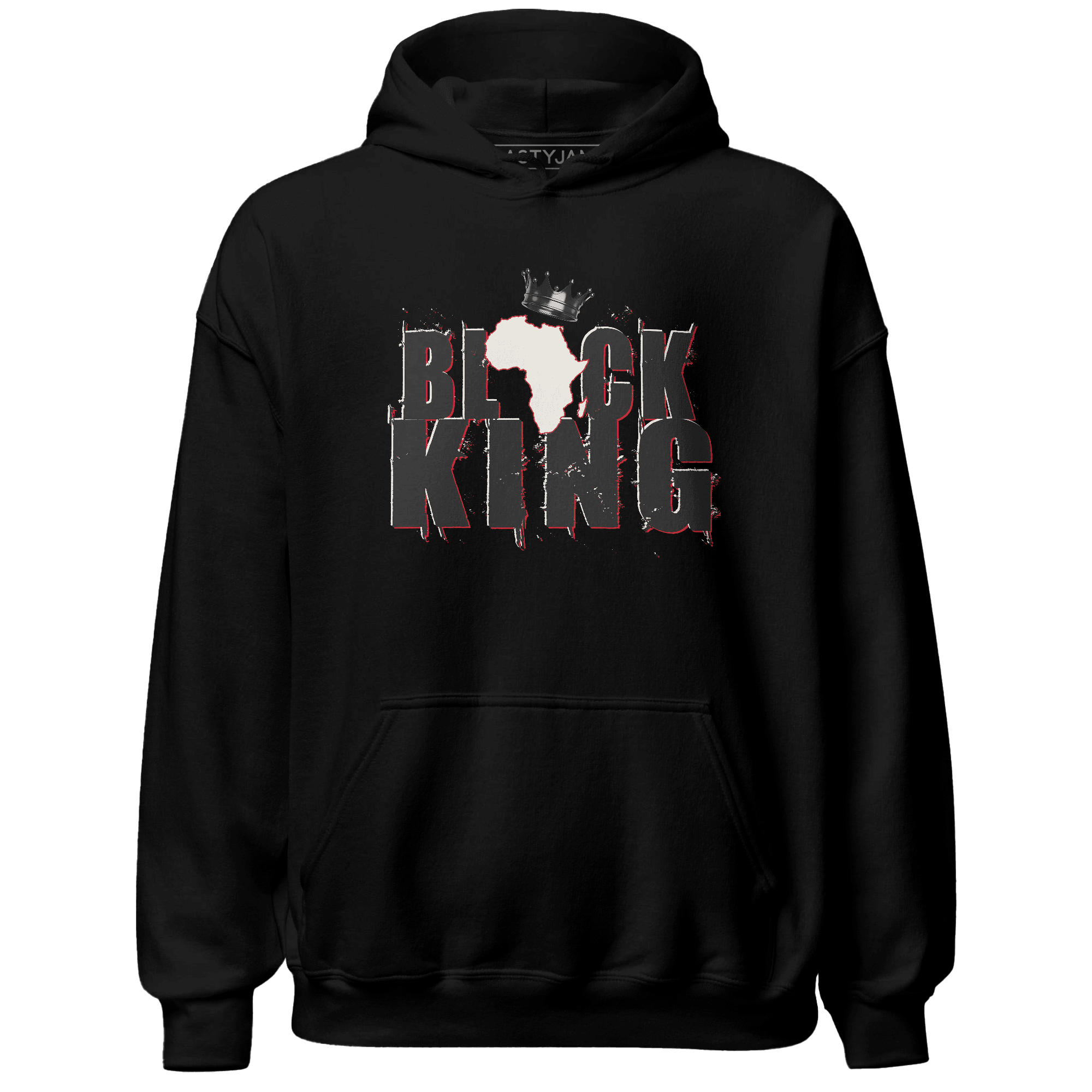 Jumman Jack University Red Hoodie Match Black Queen Crown - NastyJamz
