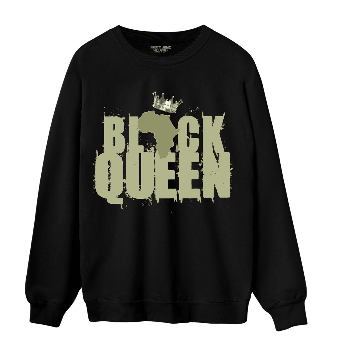 Yeezy Slide Resin Sweatshirt Match Black Queen Crown - NastyJamz