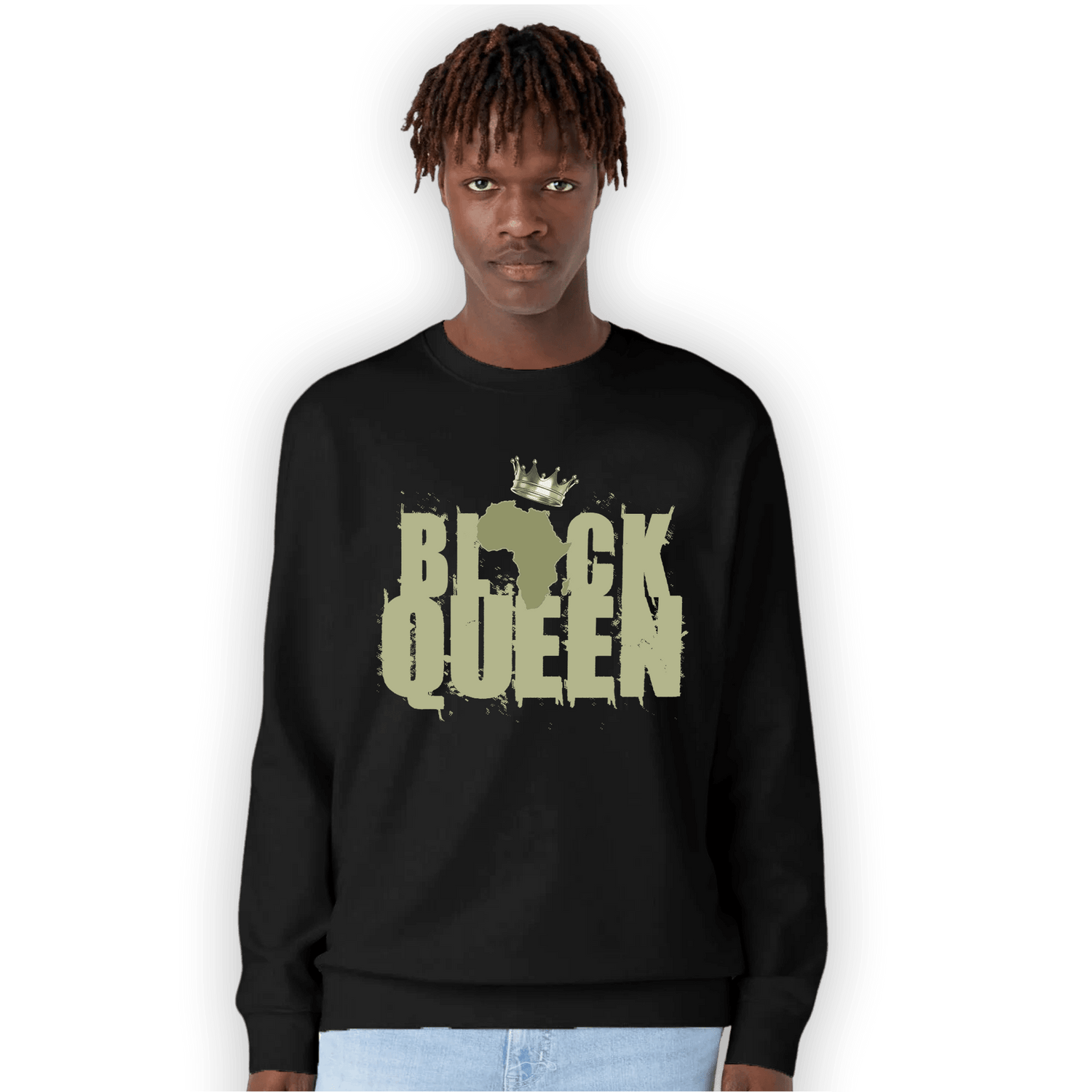 Yeezy Slide Resin Sweatshirt Match Black Queen Crown - NastyJamz