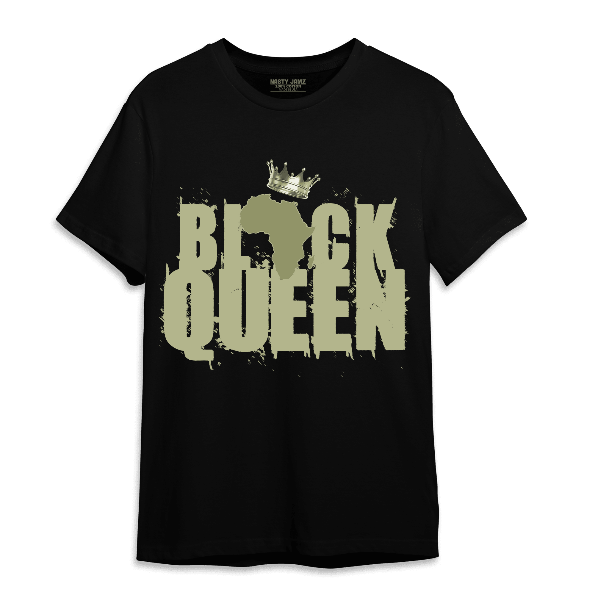 Yeezy Slide Resin T Shirt Match Black Queen Crown - NastyJamz