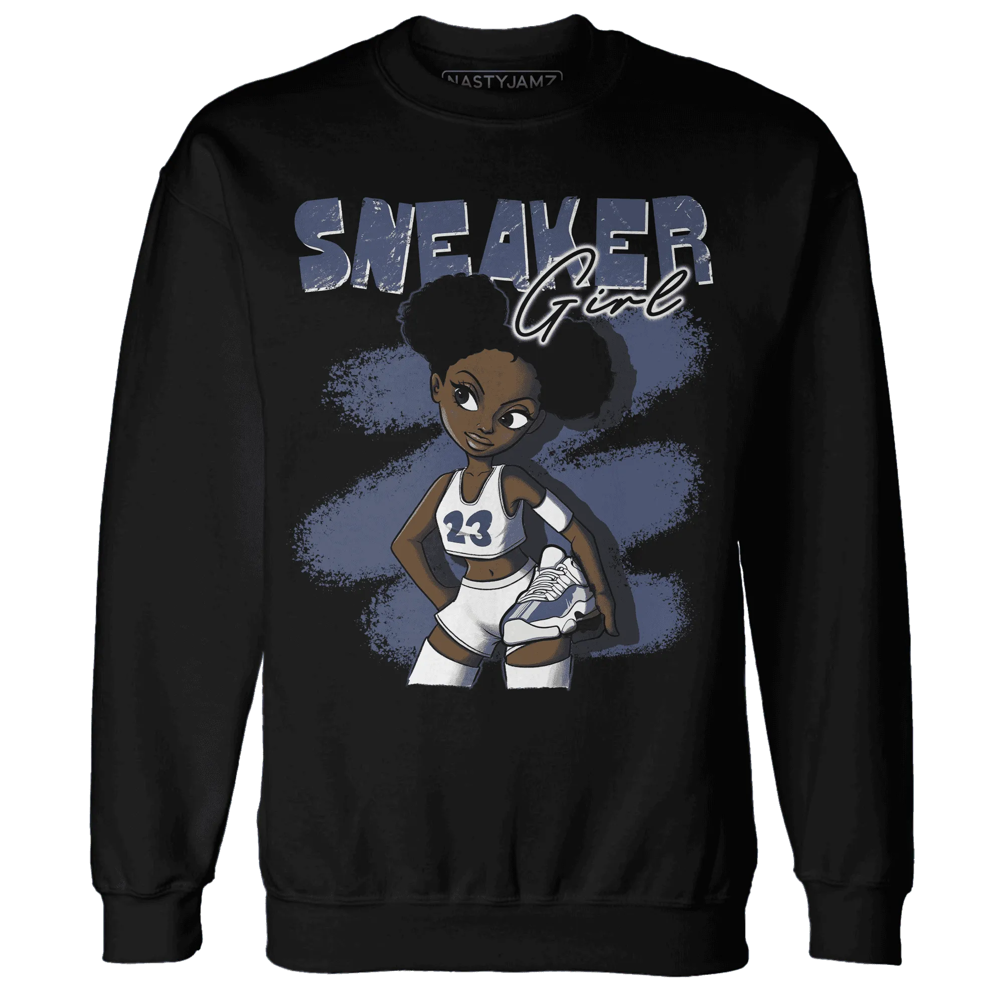 Low-Diffused-Blue-11s-Sweatshirt-Match-Black-Sneaker-Girl