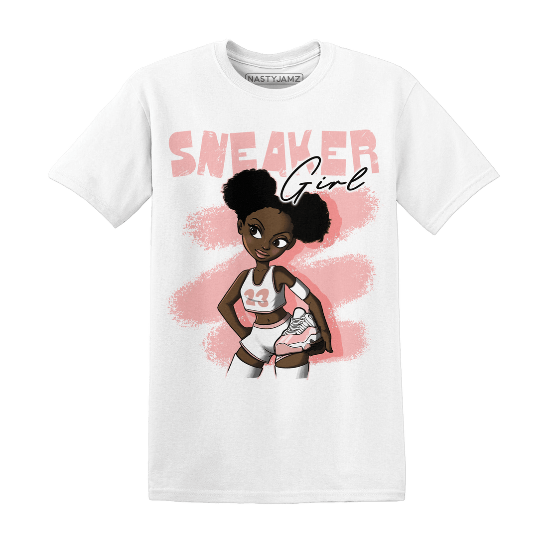 Low Legend Pink 11s T Shirt Match Black Sneaker Girl - NastyJamz