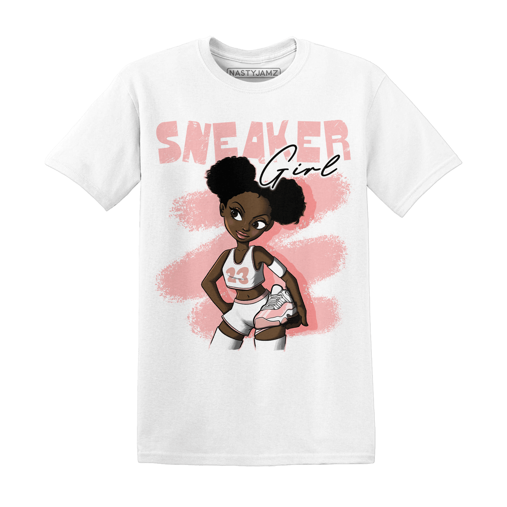 Low Legend Pink 11s T Shirt Match Black Sneaker Girl - NastyJamz