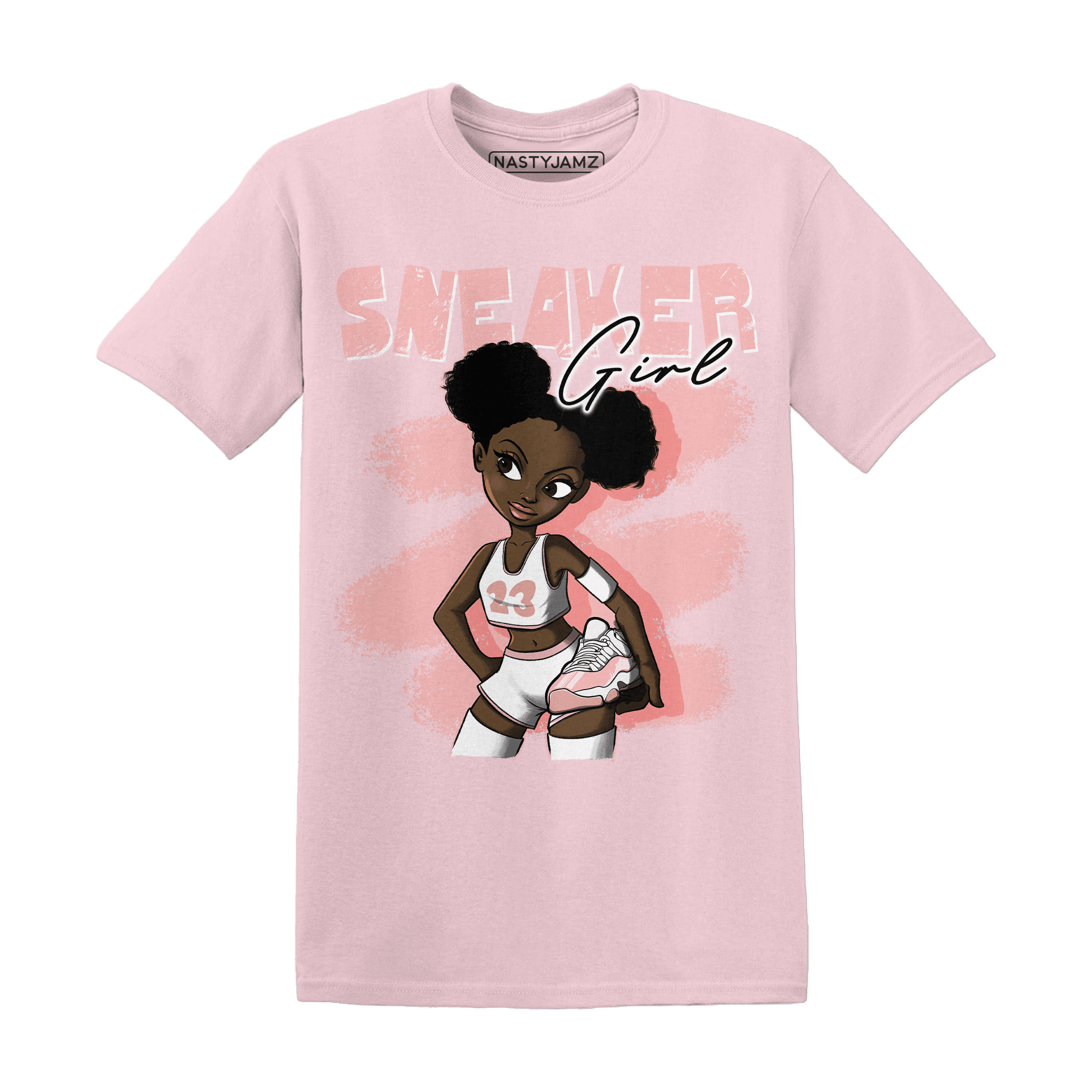 Low Legend Pink 11s T Shirt Match Black Sneaker Girl - NastyJamz