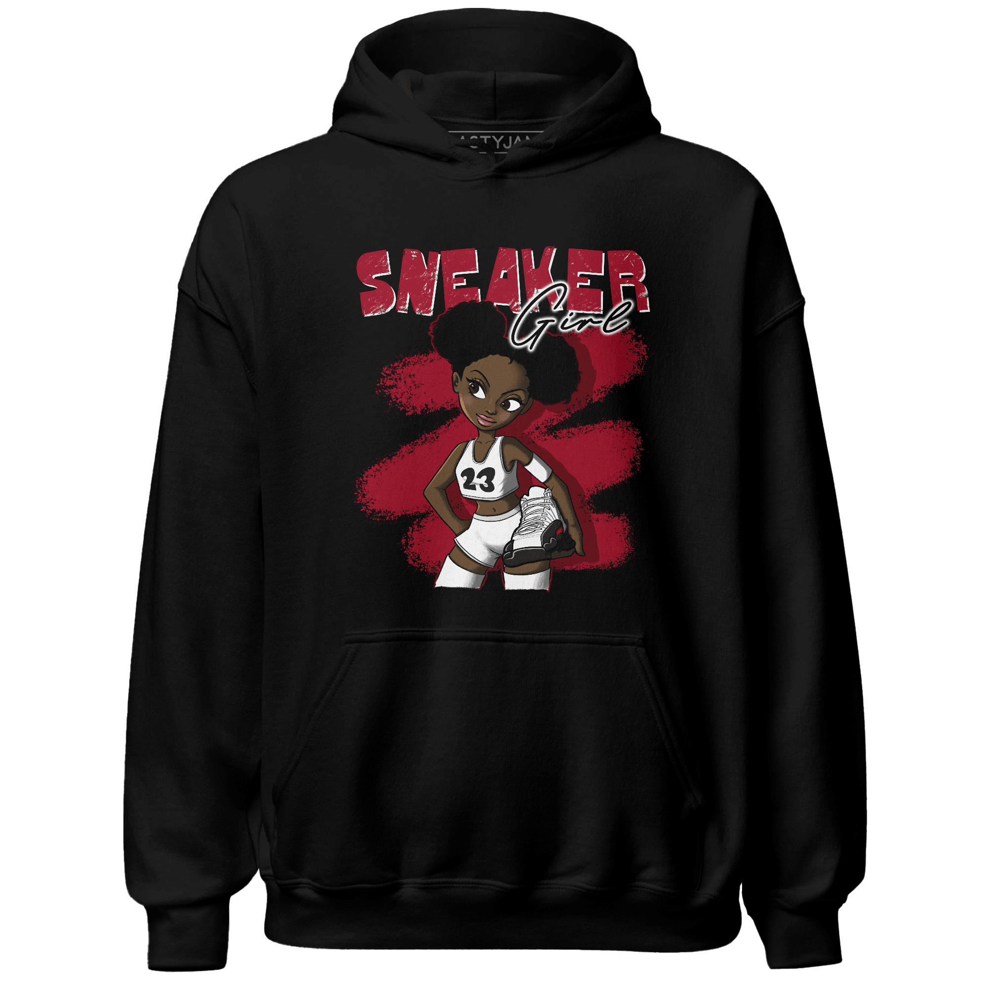 Retro Red Taxi 12s Hoodie Match Black Sneaker Girl - NastyJamz