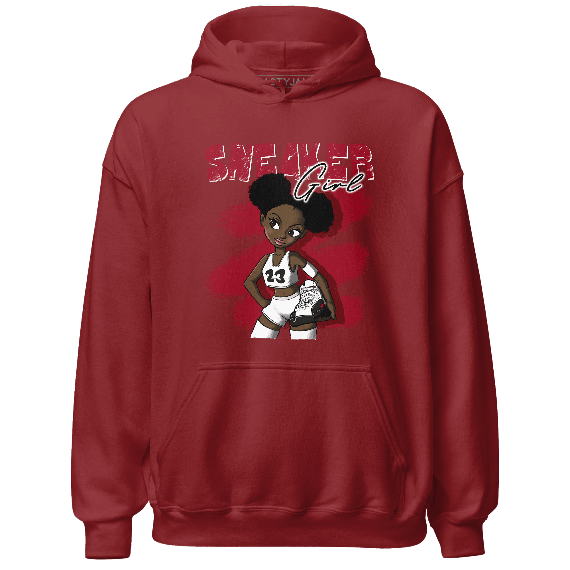 Retro Red Taxi 12s Hoodie Match Black Sneaker Girl - NastyJamz